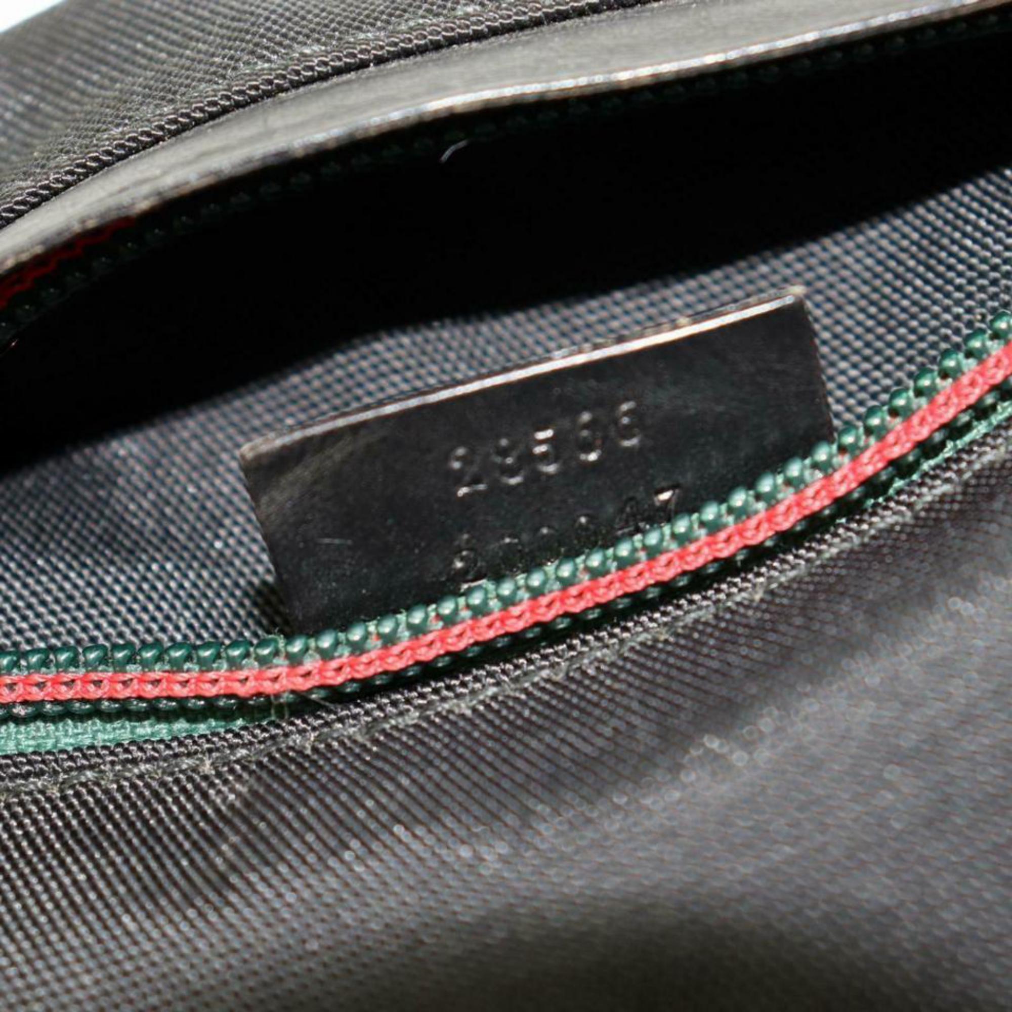 Gucci (Ultra Rare) Web Belt Fanny Pack Waist Pouch 870252 Black Cross Body Bag For Sale 6