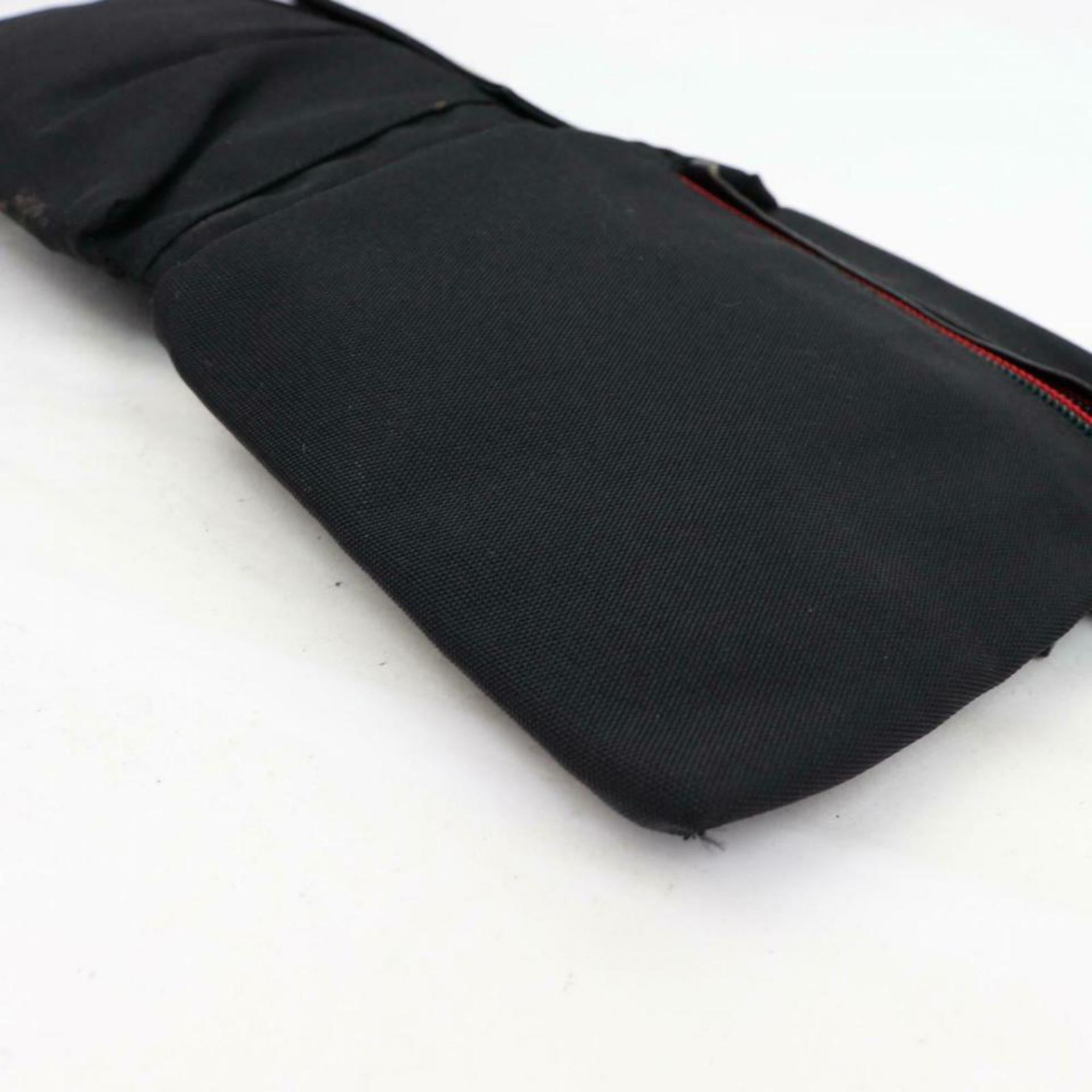 Gucci (Ultra Rare) Web Belt Fanny Pack Waist Pouch 870252 Black Cross Body Bag For Sale 4