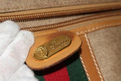 Gucci Ultra Rare XL Web Garment Cover Travel Bag Suitcase 123ggs23