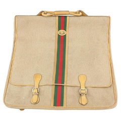 Vintage Gucci Ultra Rare XL Web Garment Cover Travel Bag Suitcase 123ggs23