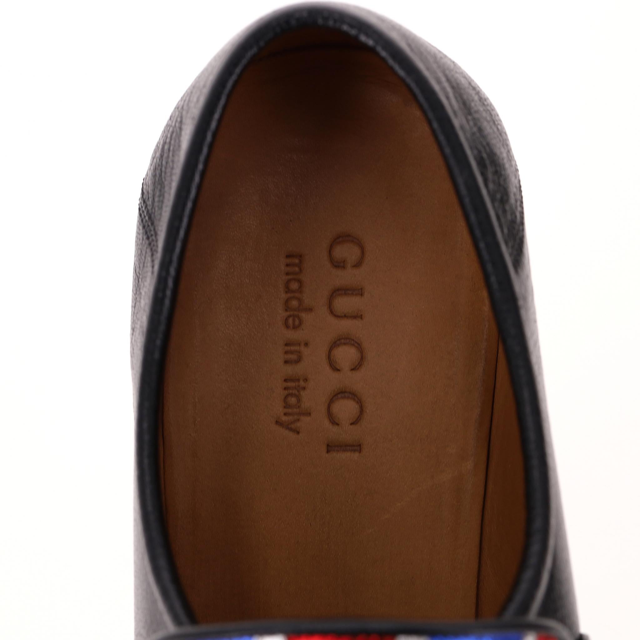 Gucci Union Jack Horsebit Leather Heeled Loafers at 1stDibs