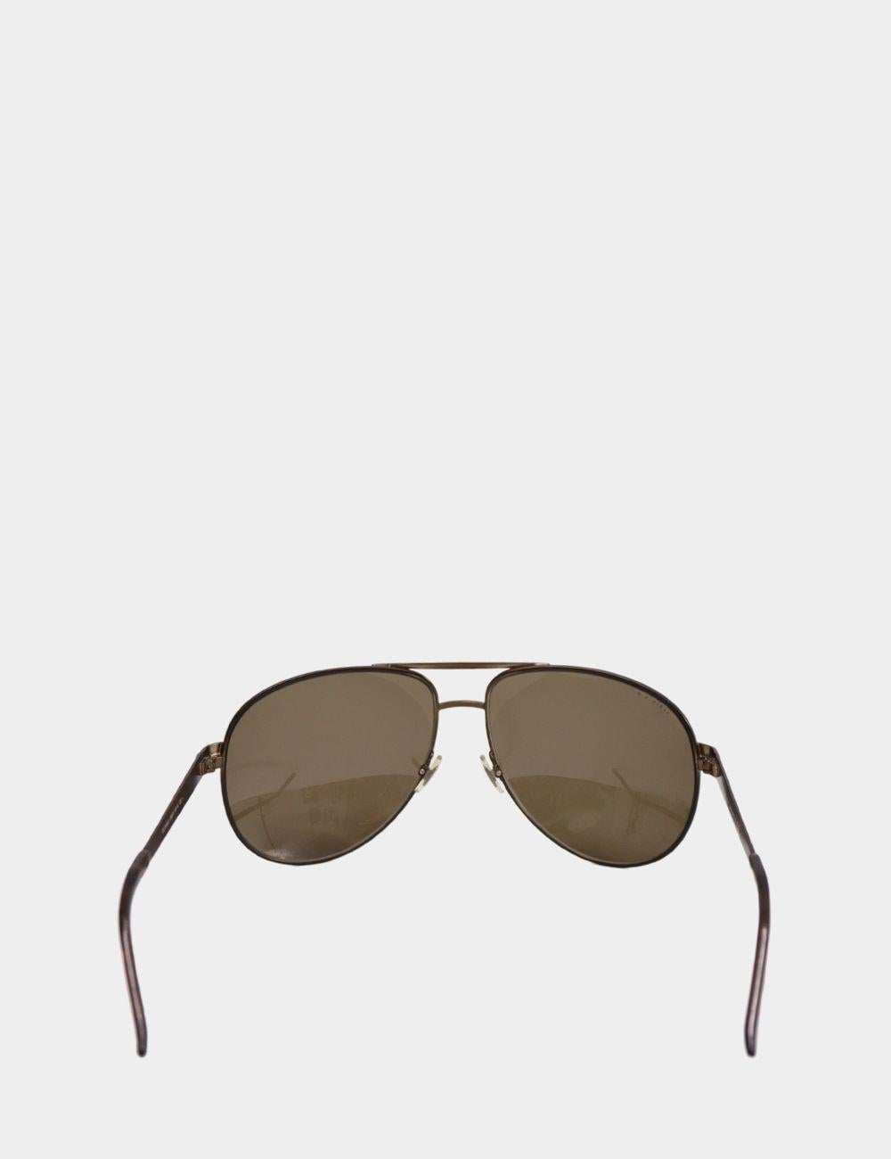 Black Gucci Unisex Aviator Sunglasses