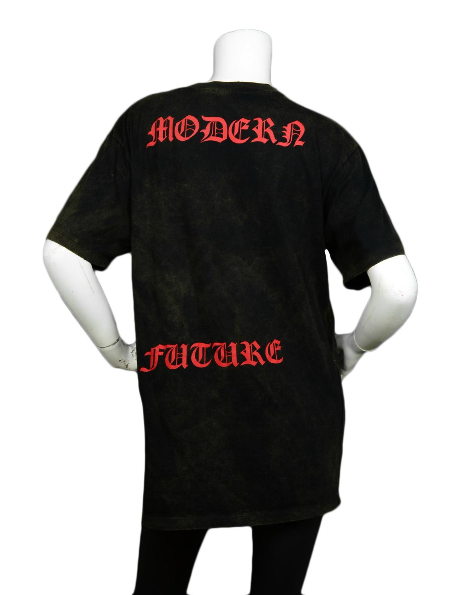 Gucci Unisex Distressed Black Embroidered Angry Cat T Shirt Sz S For Sale At 1stdibs