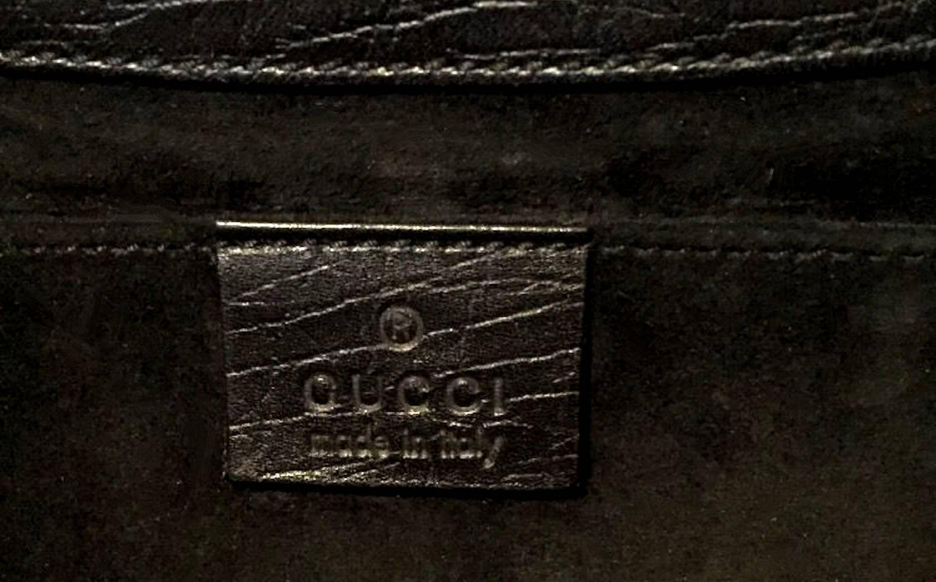 GUCCI Unworn Black Exotic Ostrich Skin Horsebit Flap Bag Clutch For Sale 5