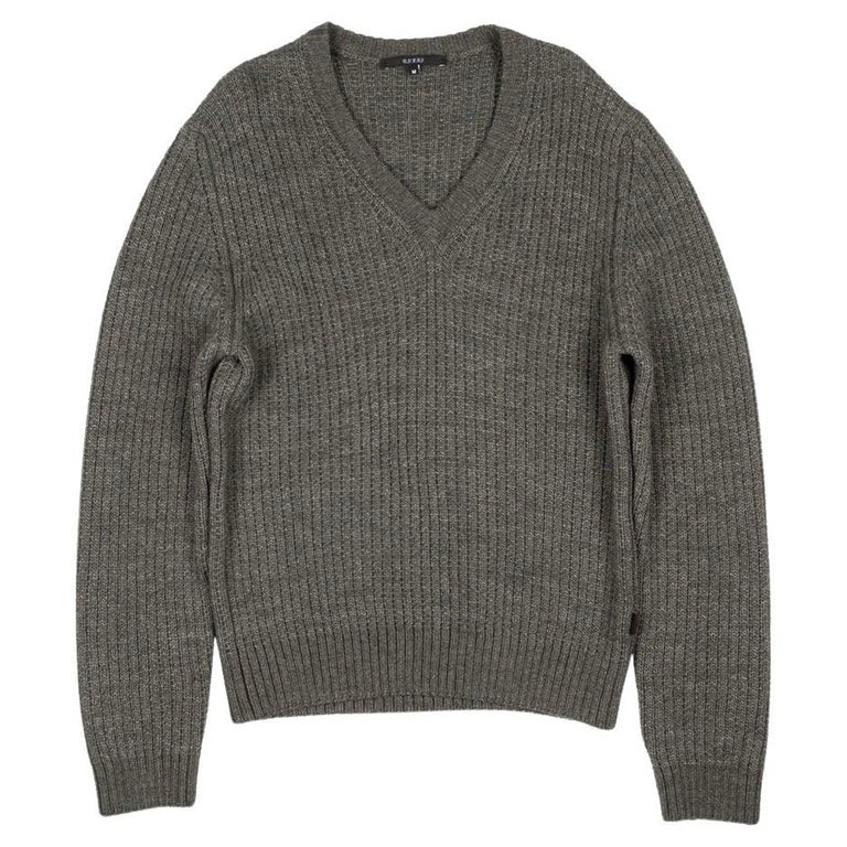 Gucci V Neck Men Sweater Vintage Size M, S878 For Sale at 1stDibs