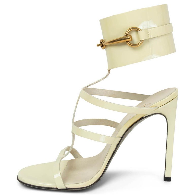 GUCCI vanilla patent leather URSULA Ankle Strap Sandals Shoes 37 For Sale  at 1stDibs | gucci ursula ankle strap sandal, ursula shoes, cream gucci  sandals