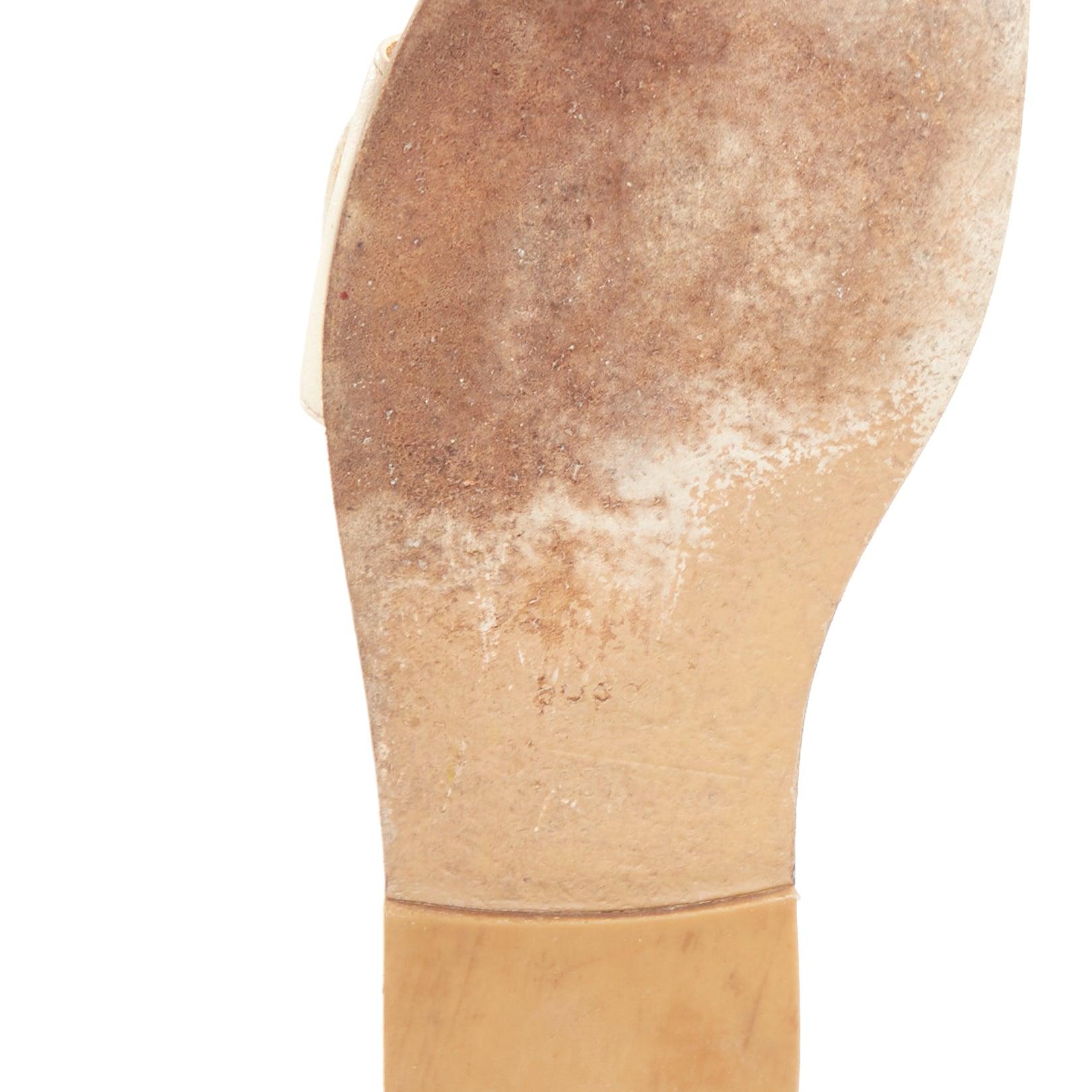 GUCCI Varadero cream gold horsebit fringe flat slipper shoes EU36.5 5
