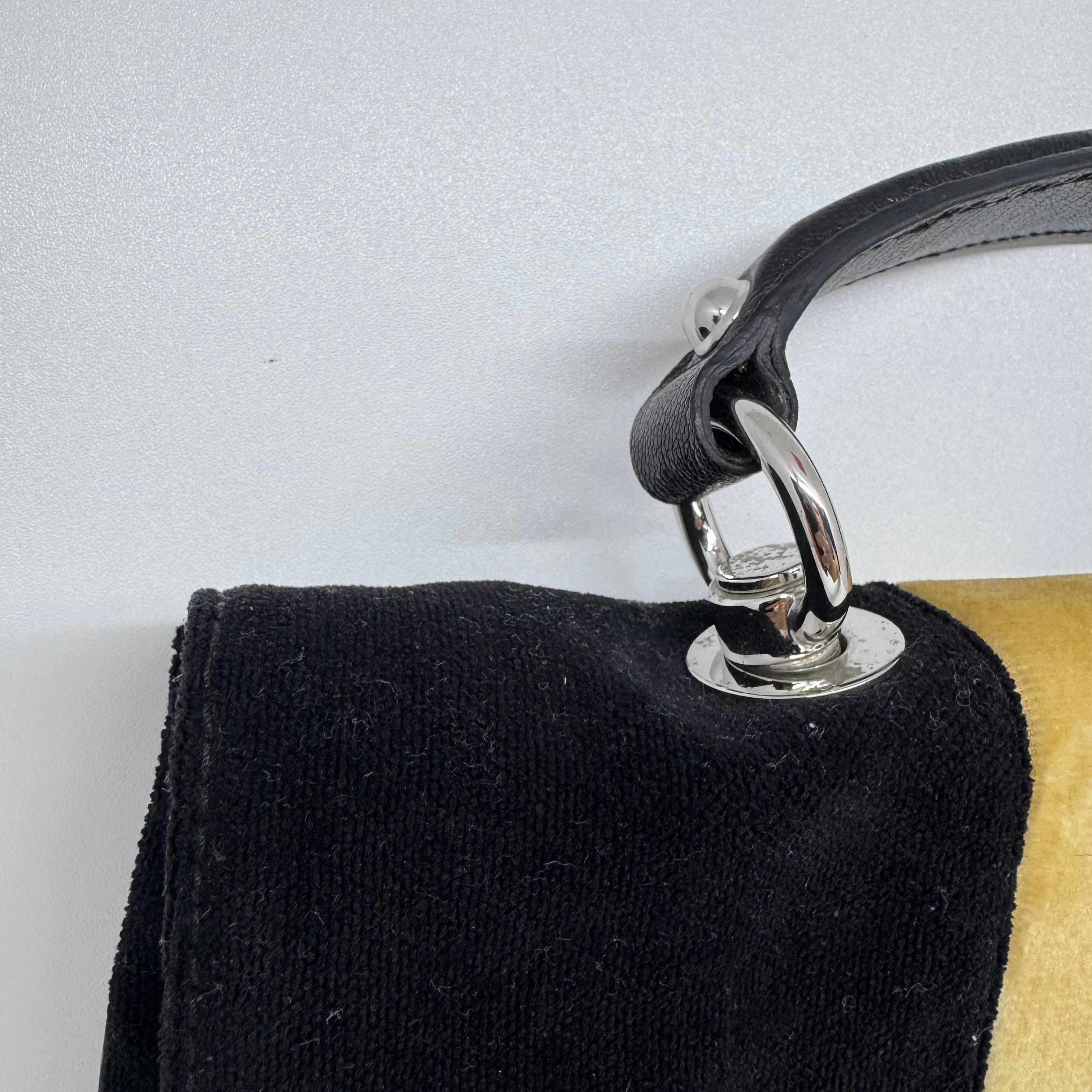 Gucci Velour Blondie Stripe GG Soho Flap Bag For Sale 10