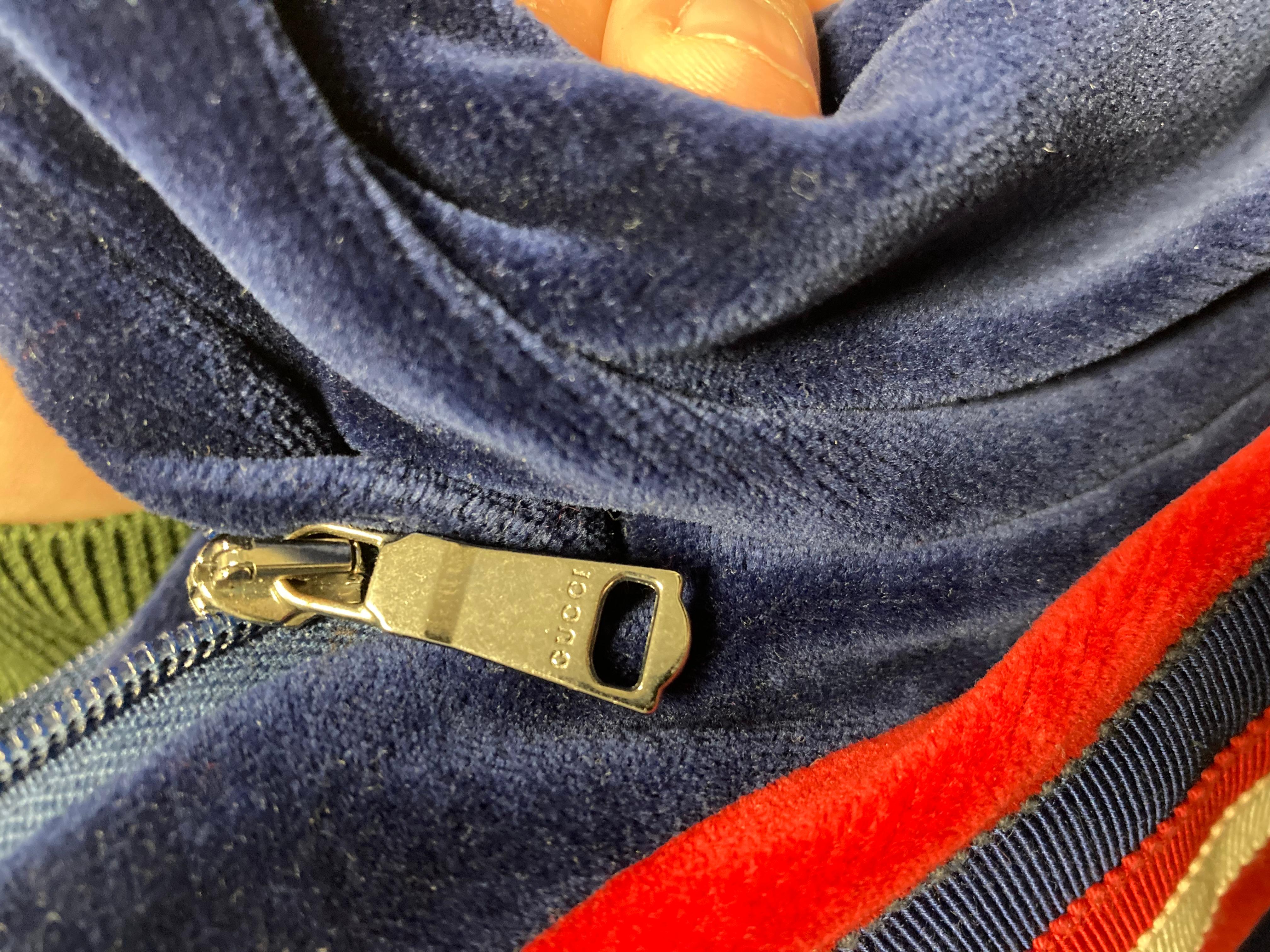 Gucci Velour Men Sweatpants Tracking Pants Size S, S284 For Sale 5