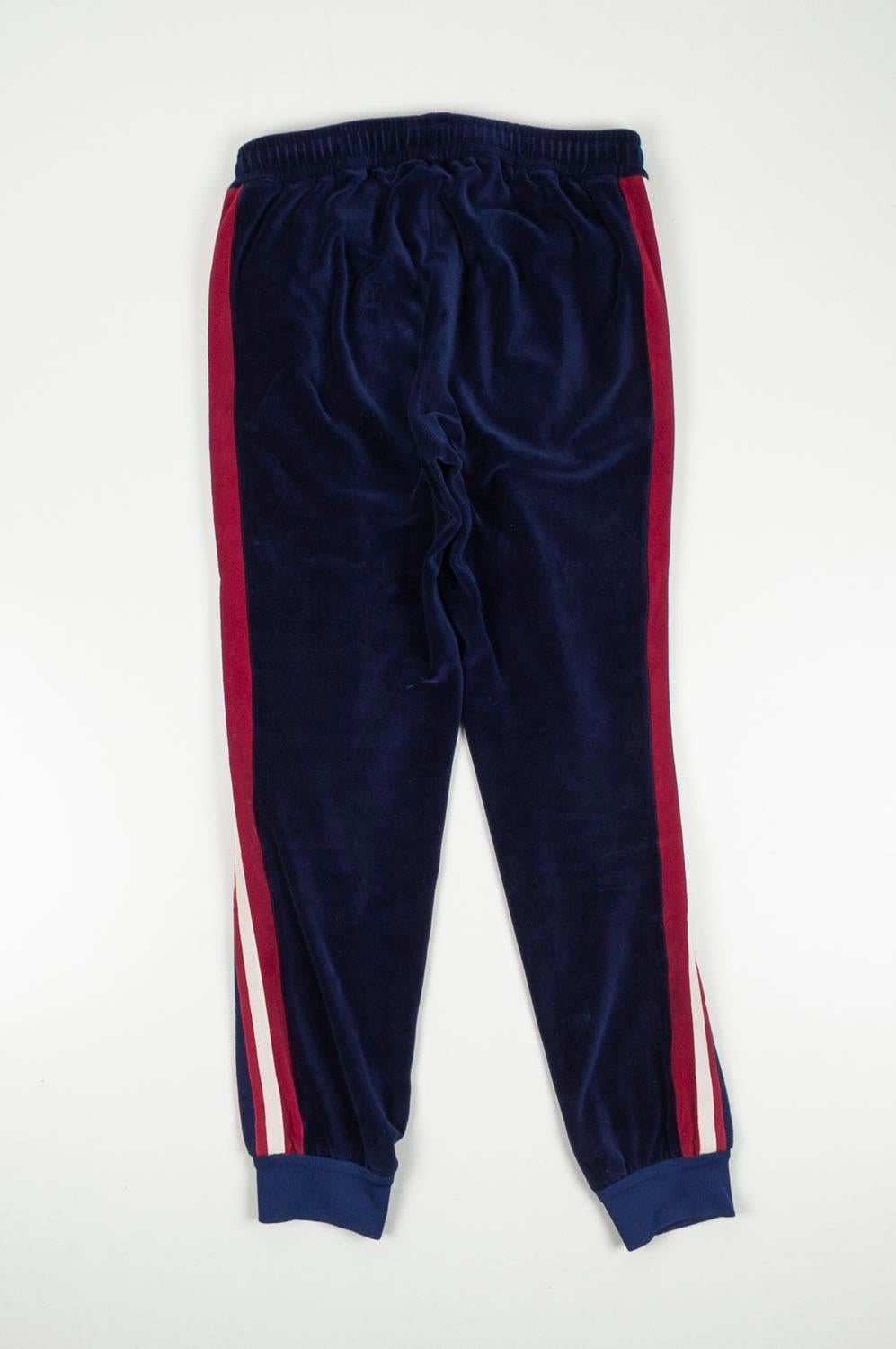 Black Gucci Velour Men Sweatpants Tracking Pants Size S, S284 For Sale