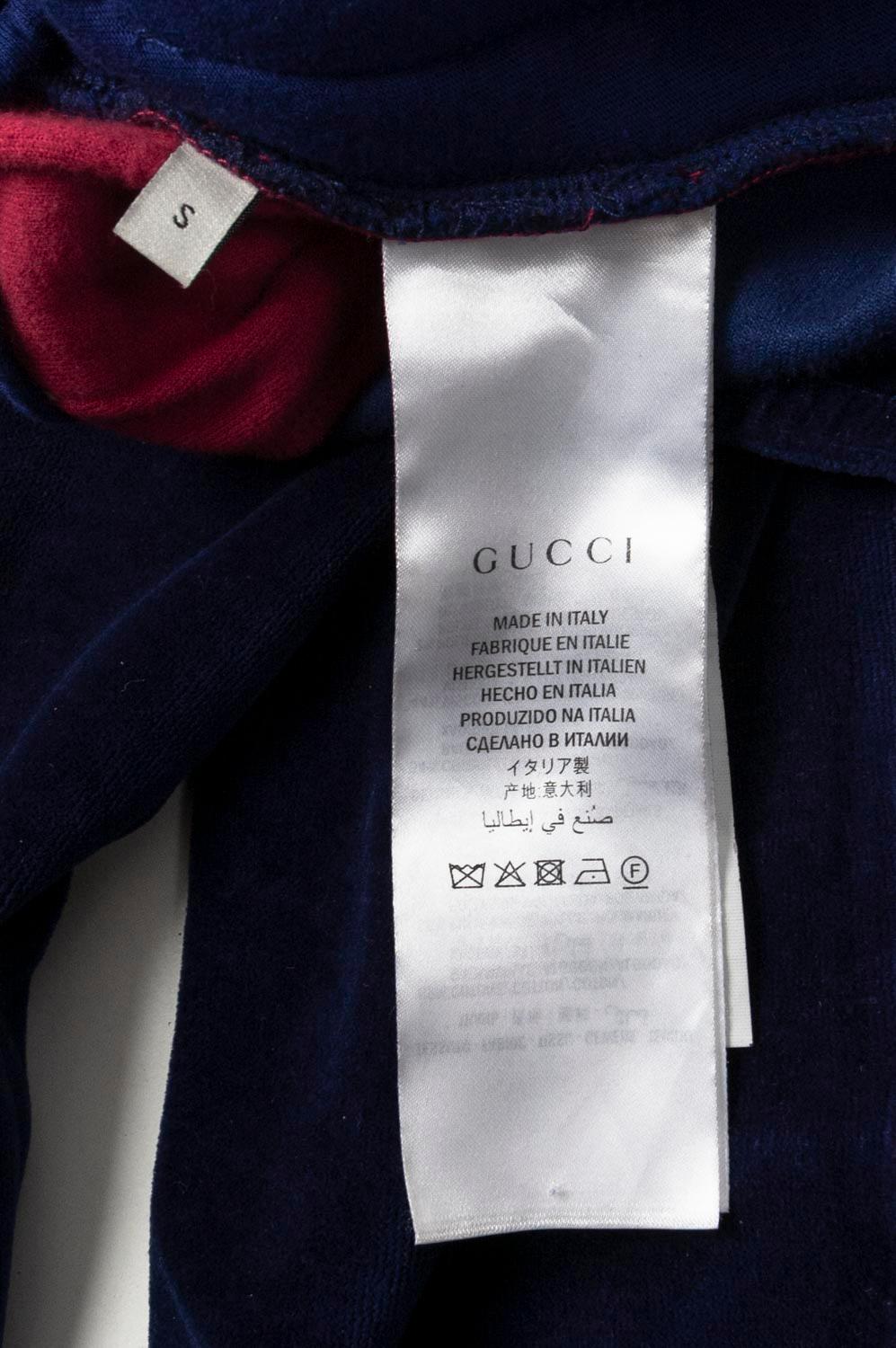 Gucci Velour Men Sweatpants Tracking Pants Size S, S284 For Sale 1