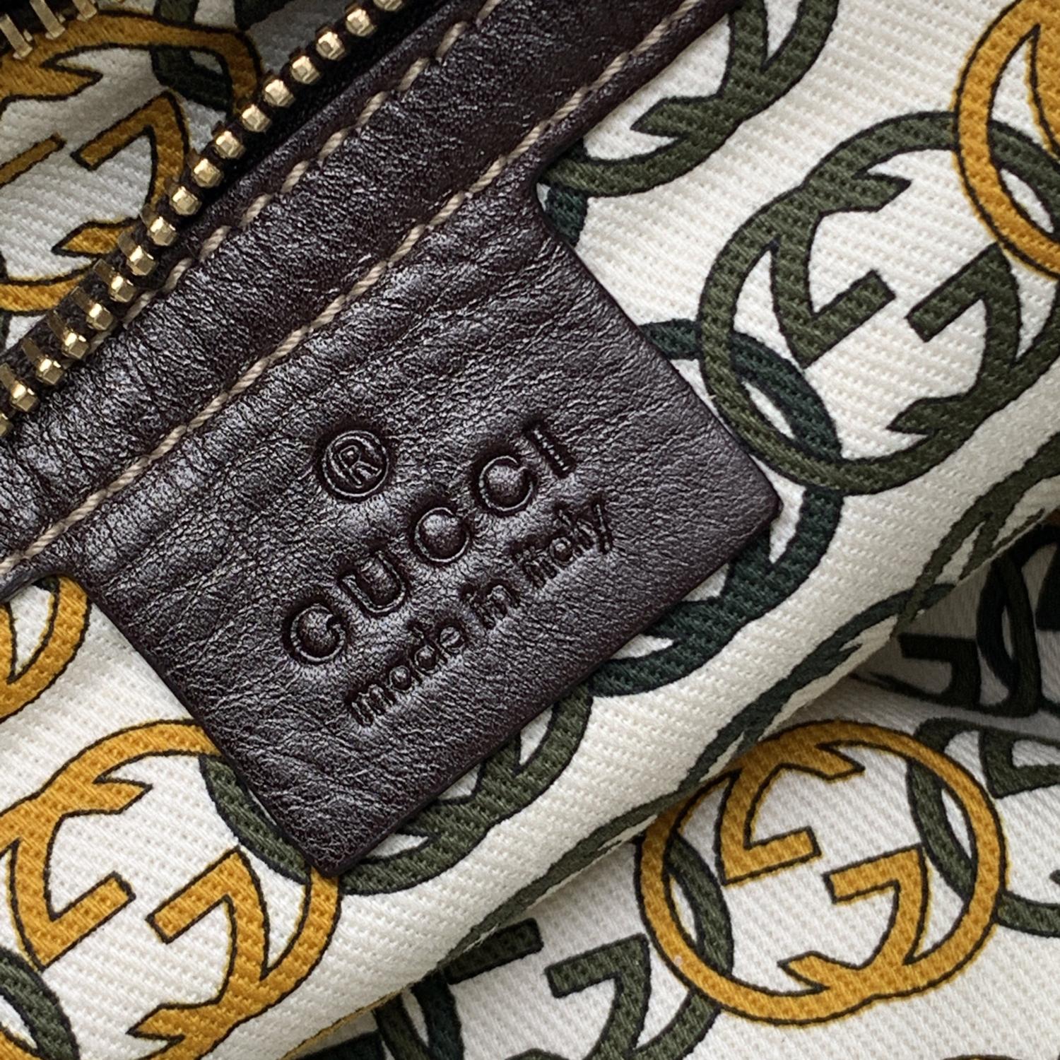 Gucci Velvet and Leather 85th Anniversary Horsebit Print Hobo Bag 4
