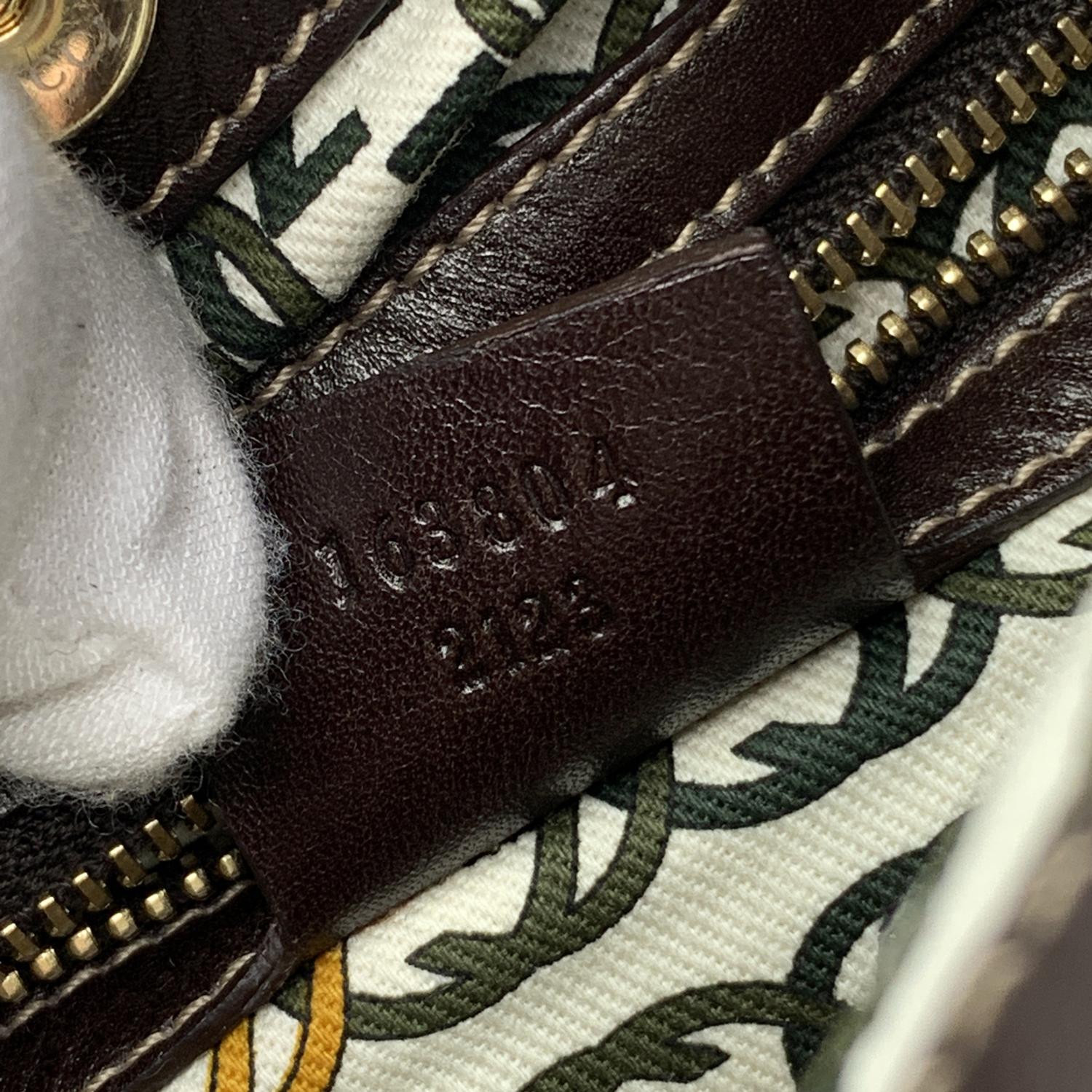 Gucci Velvet and Leather 85th Anniversary Horsebit Print Hobo Bag 5