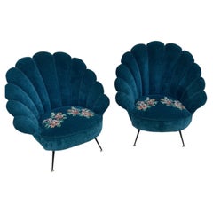 Gucci Velvet Armchair with Embroidered Flowers