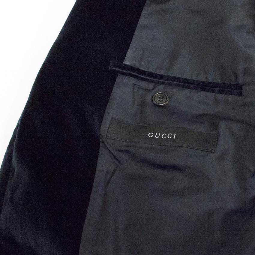 Gucci Velvet Blazer SIZE L IT 50R In Good Condition For Sale In London, GB