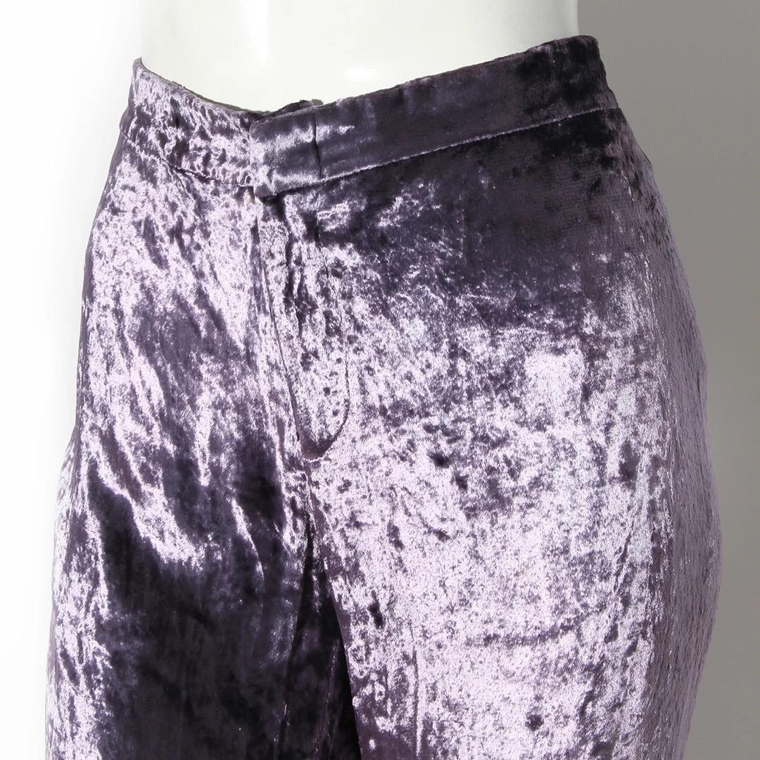 Gray Gucci Velvet Flare Trouser (Tom Ford SS2000)