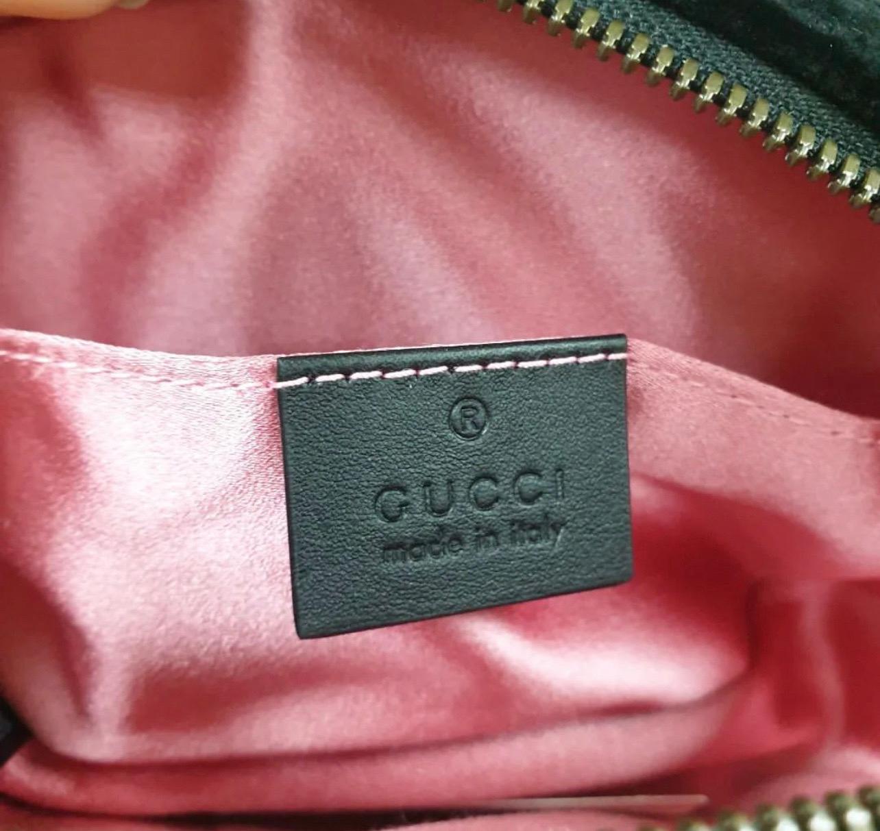Women's Gucci Velvet Matelasse Crystal Star GG Marmont Belt Bag For Sale