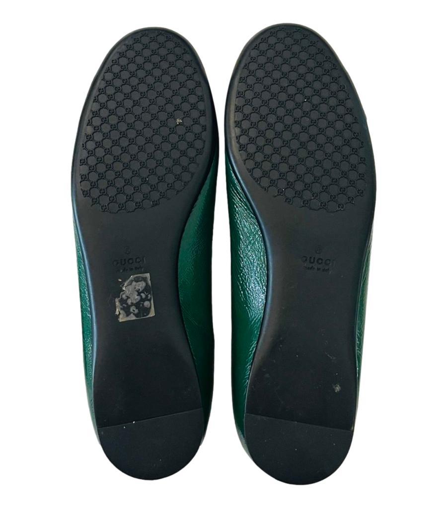 Gucci Vernice Naplack Web Ballet Flats 1