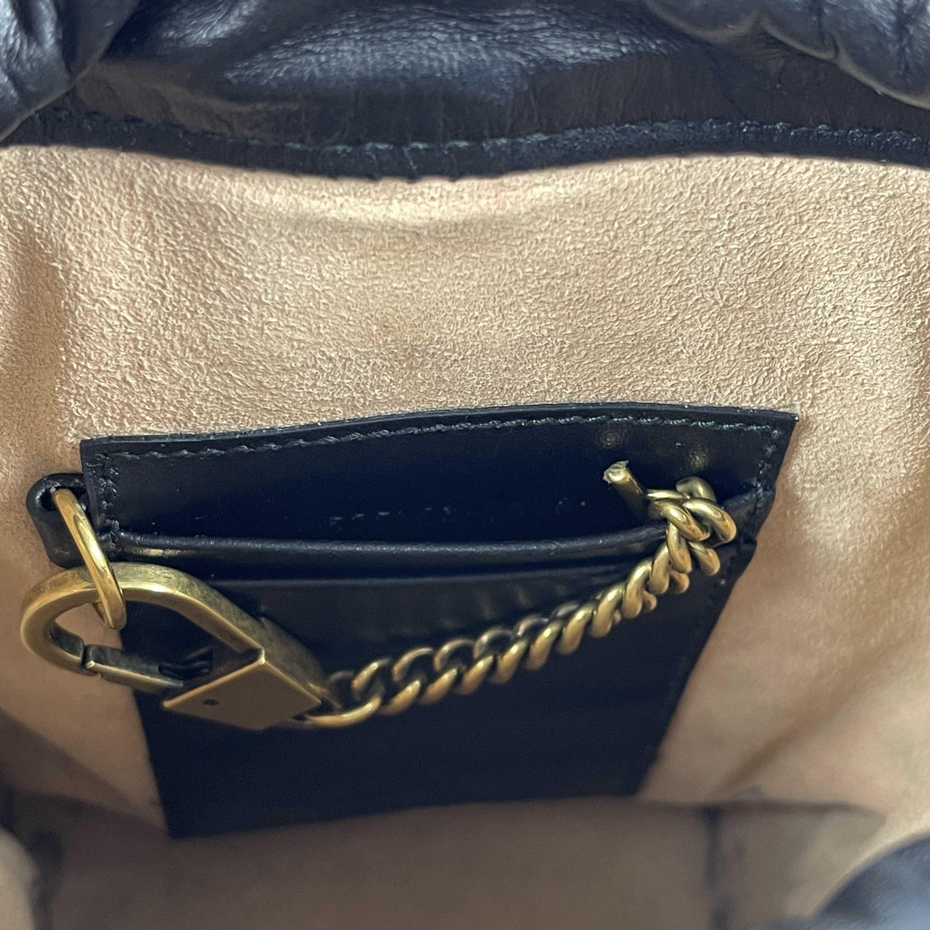 Gucci - Very Good - GG Marmont Bucket Bag Mini - Black - Handbag 10