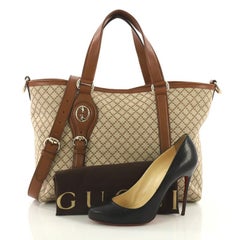 Gucci Village Double Tote Diamante Canvas Large