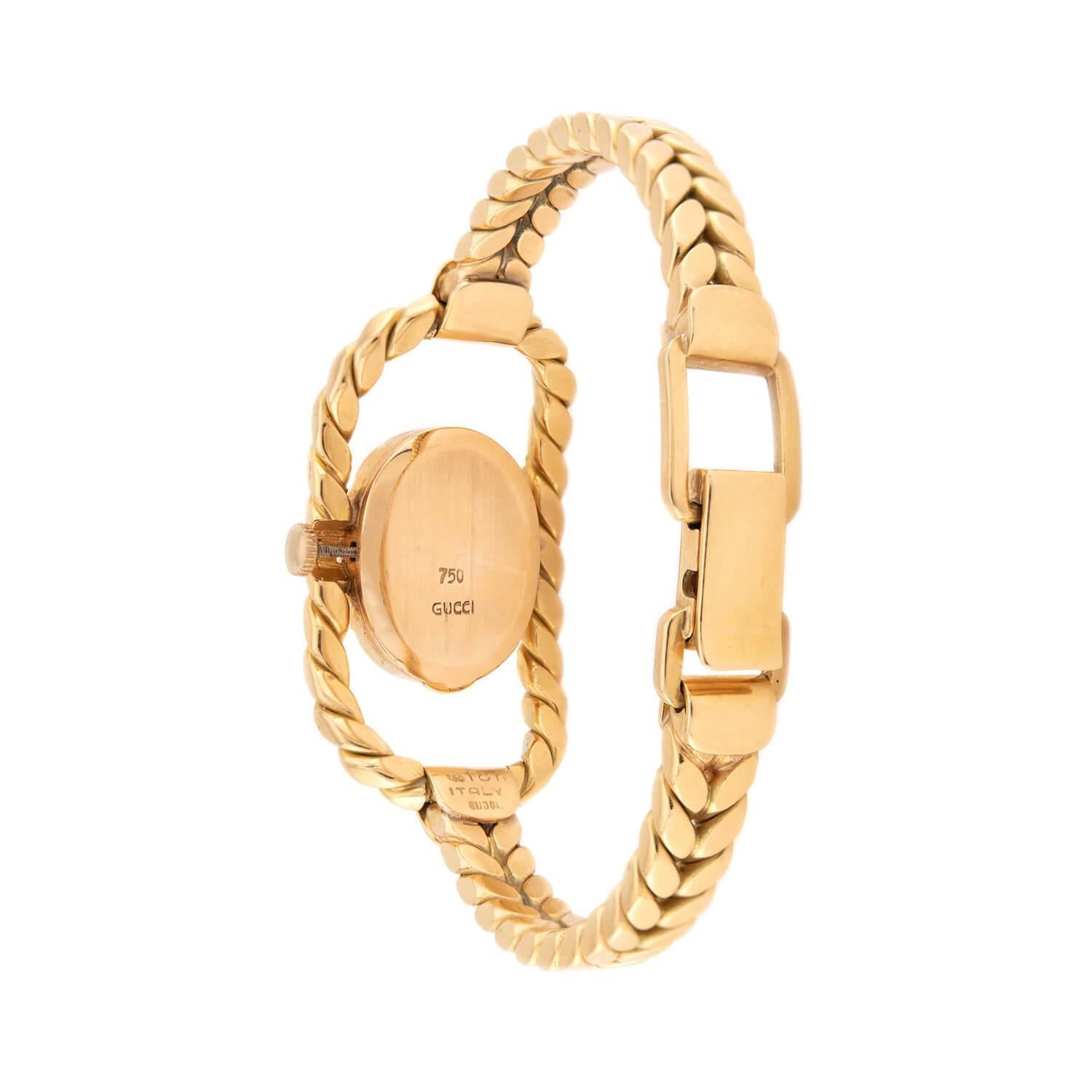 Women's GUCCI Vintage 18k Ladies Wristwatch For Sale