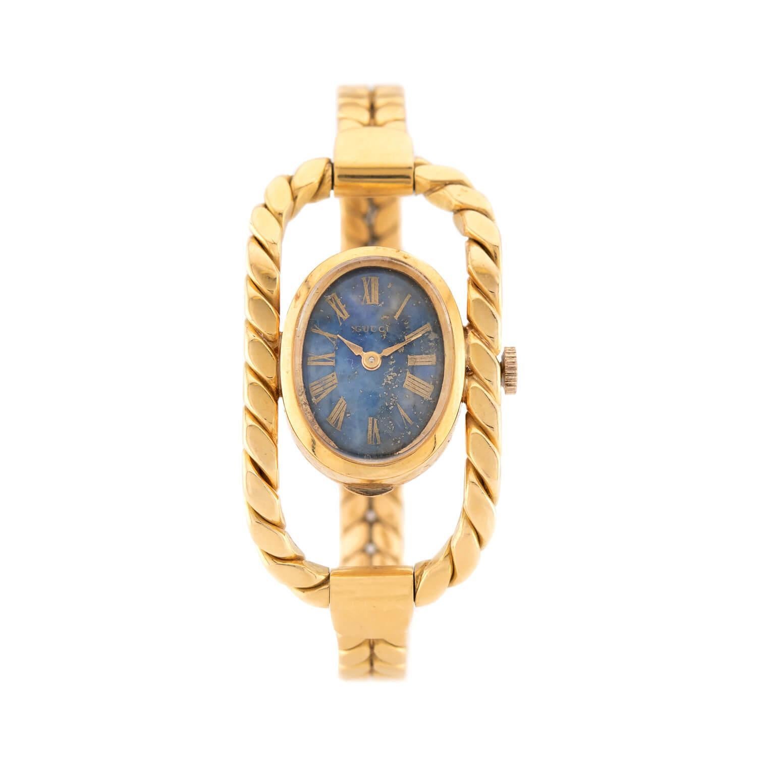 GUCCI Vintage 18k Ladies Wristwatch For Sale
