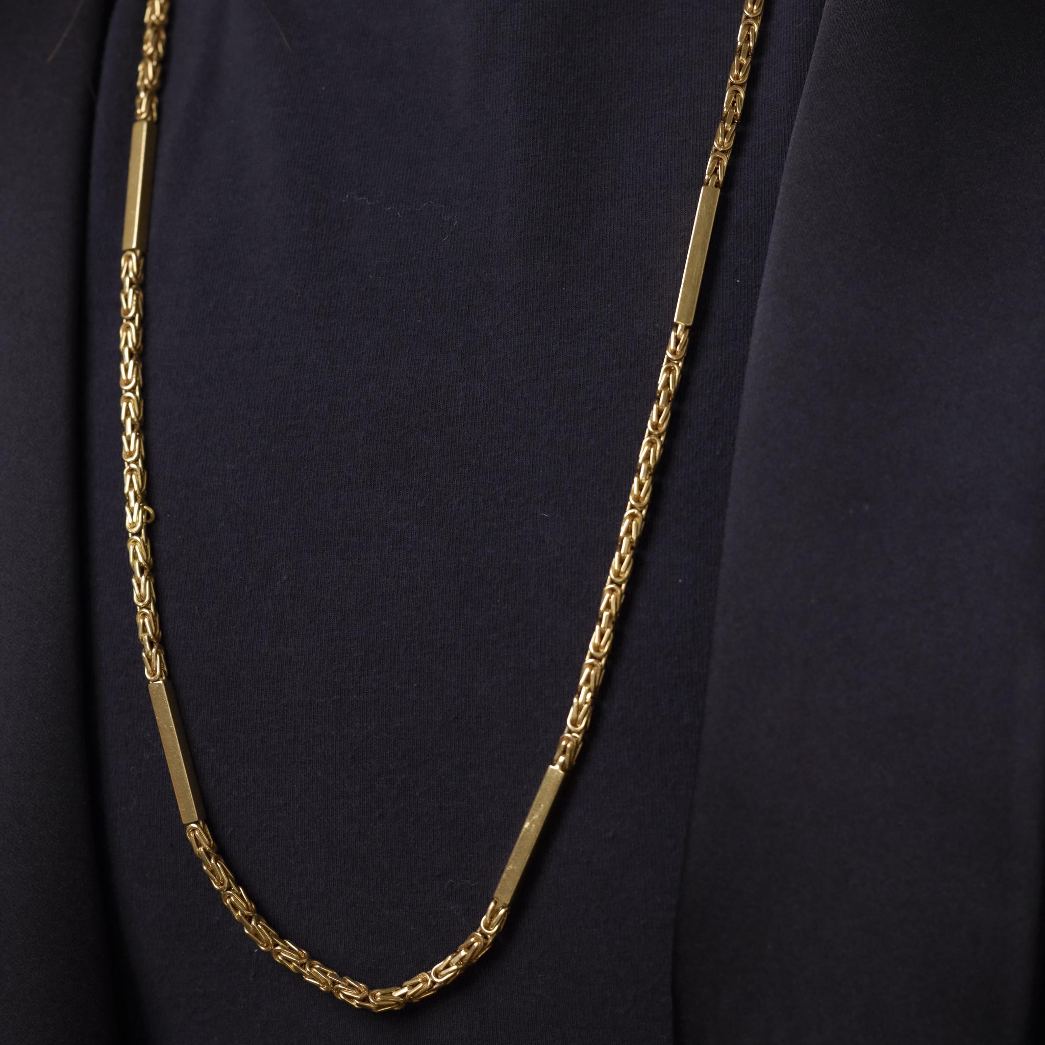 Collana a catena Gucci vintage in oro giallo 18 carati In condizioni buone in vendita a Beverly Hills, CA