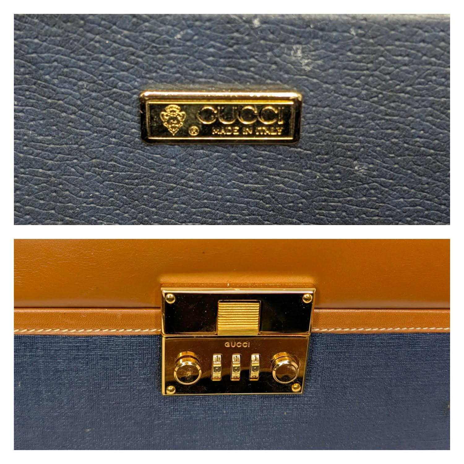 Gucci Vintage 1970s Beauty Train Case Travel Bag For Sale 7