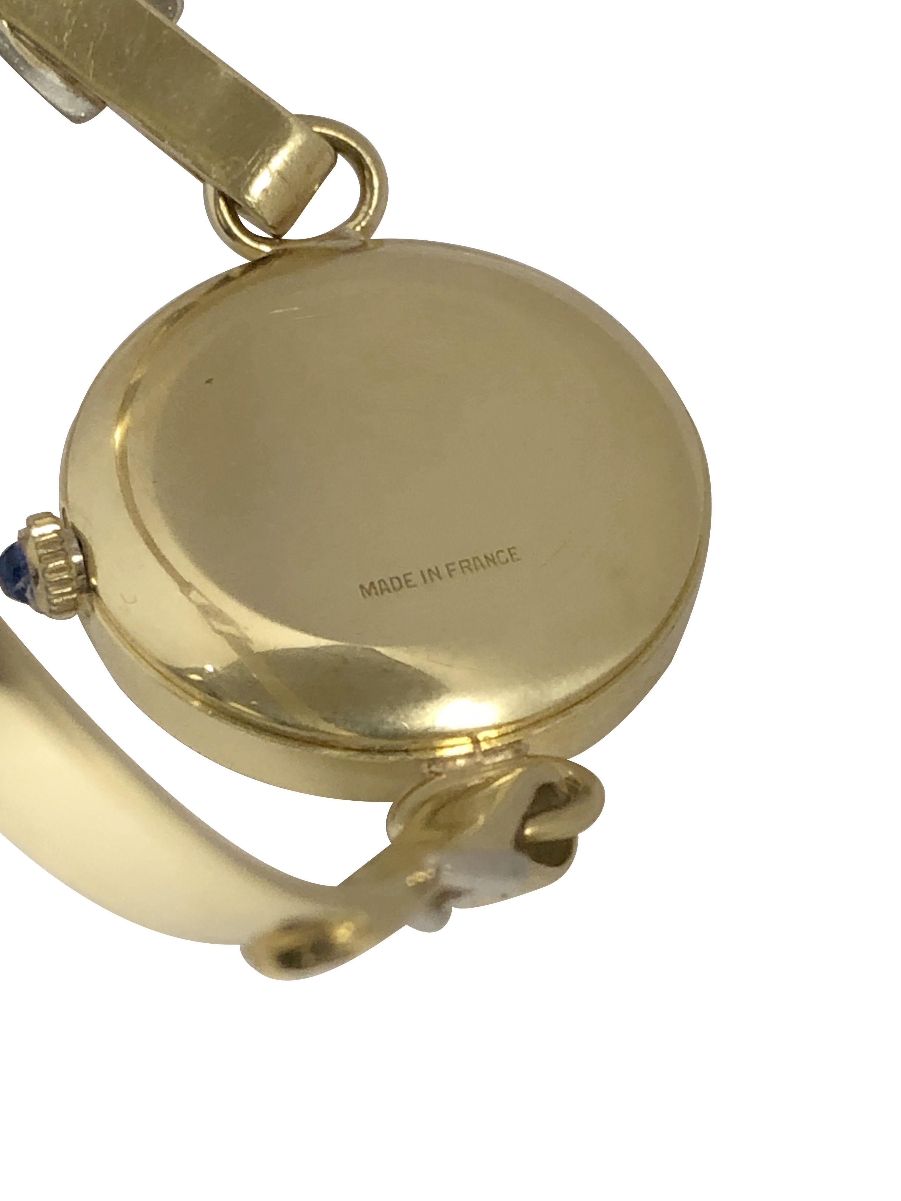 Gucci, montre-bracelet vintage en or jaune pour femmes des années 1970 Pour femmes en vente