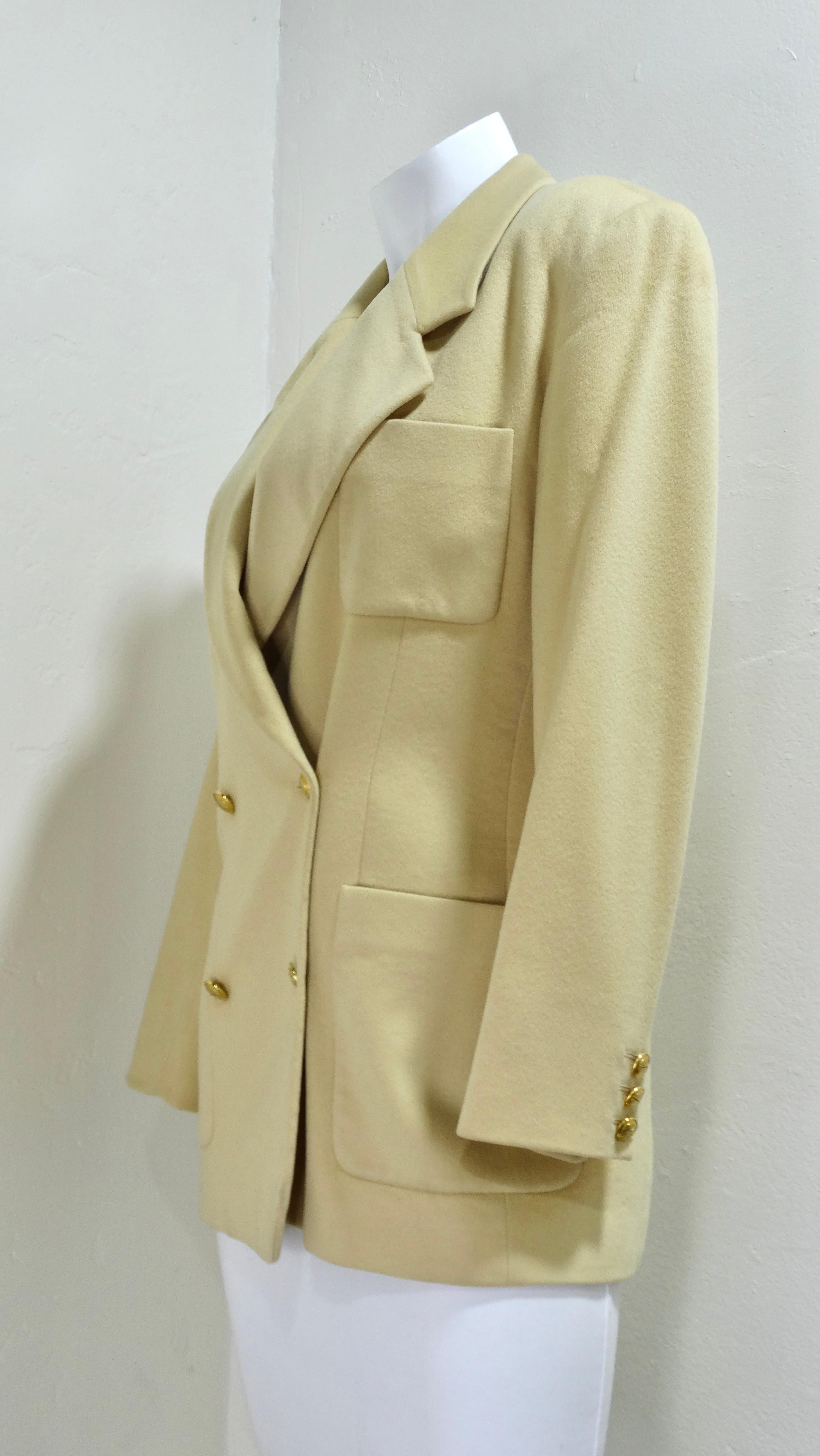 Gucci Vintage 1990's Cashmere Blazer For Sale 2