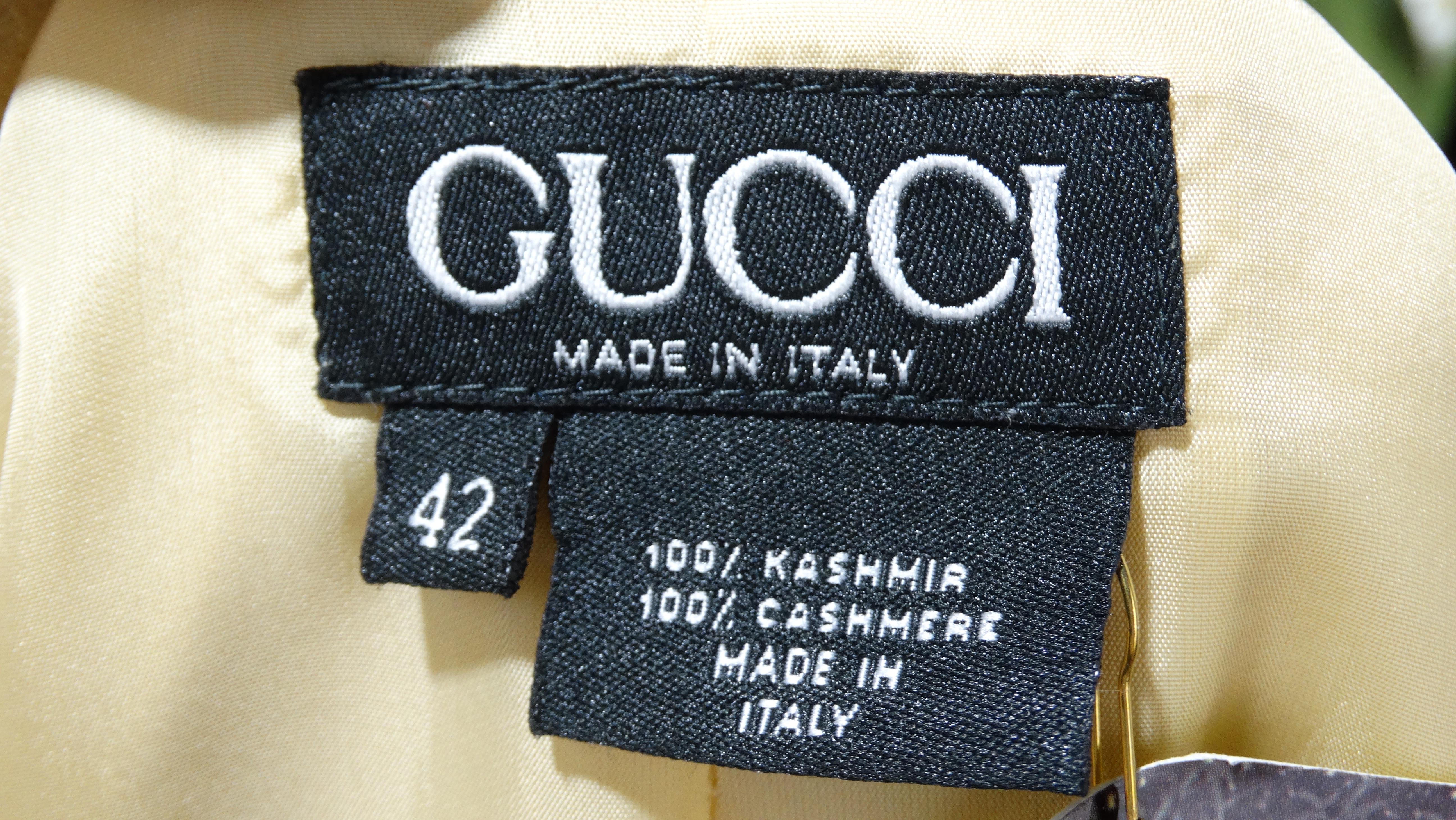 Gucci Vintage 1990's Cashmere Blazer For Sale 3
