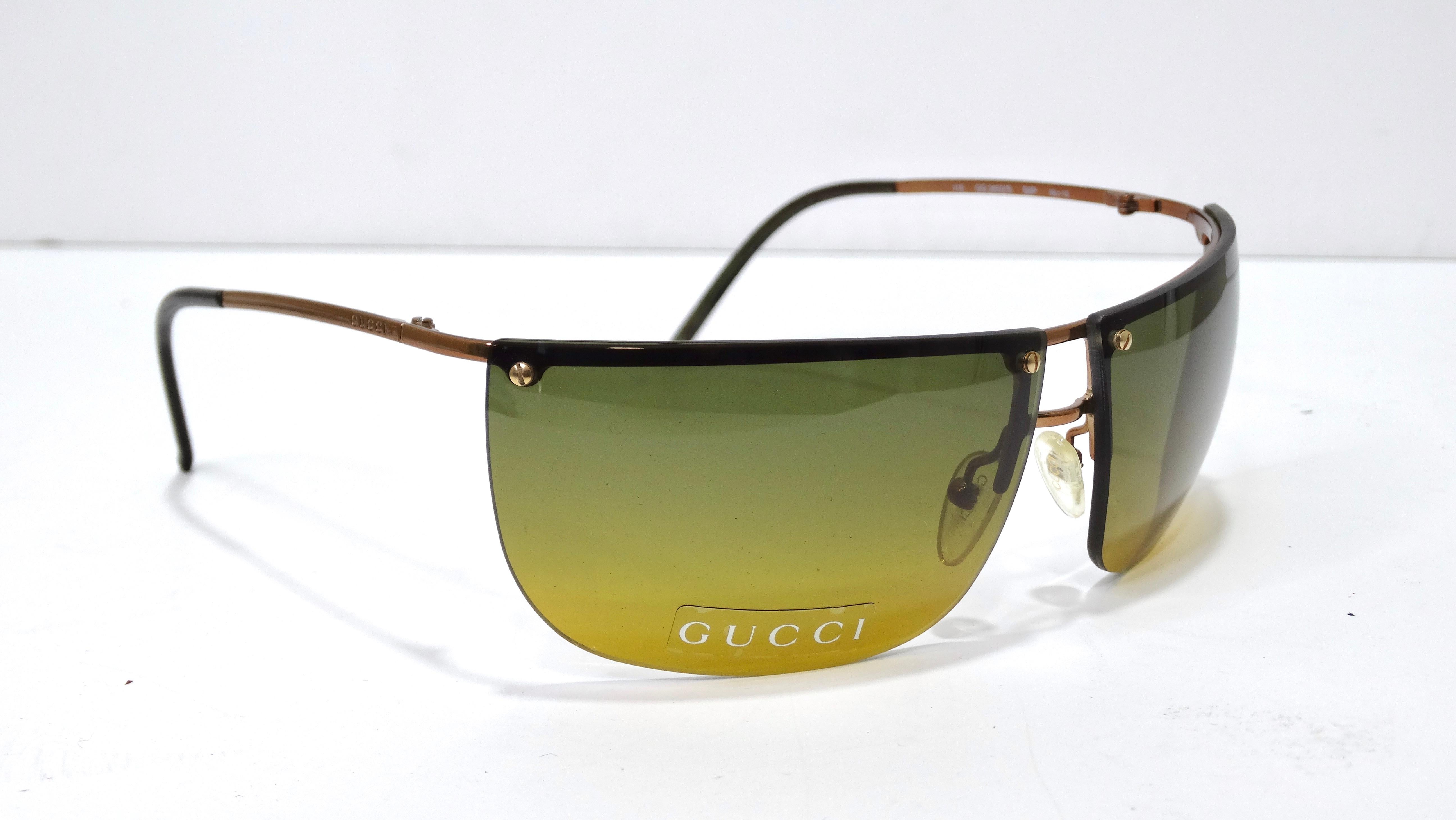 Vintage Gucci at it's best! Get a piece of the iconic fashion house with these deadstock sunglasses.  Adding the right accessories to an outfit can really take it from zero to hero! Try it out with these cool and edgy sunglasses. Vintage is always
