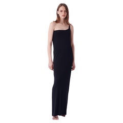 Gucci Vintage 1998 One Shoulder Black Maxi Dress