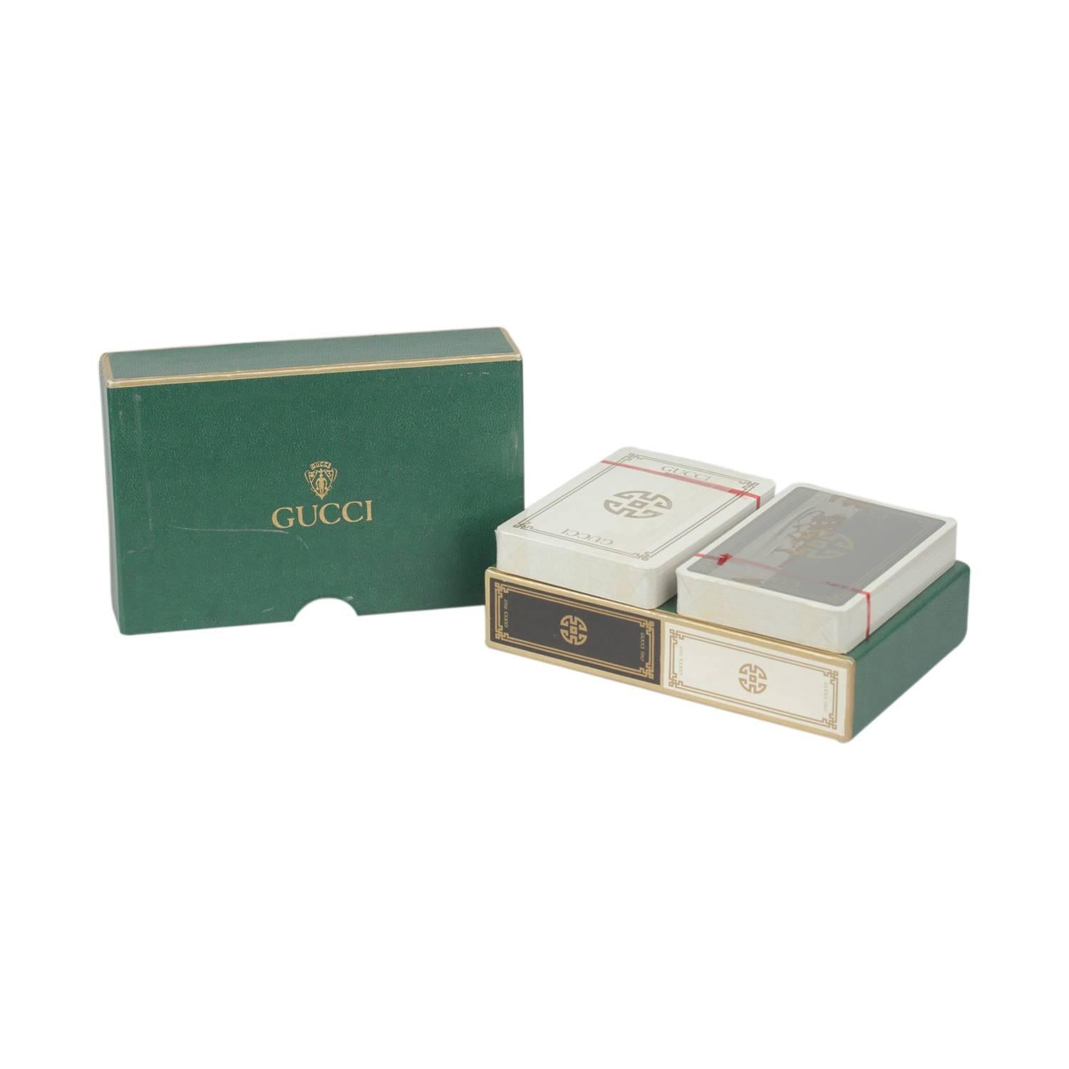 GUCCI Vintage 2 Decks FRENCH PLAYING CARDS w/ Box at 1stDibs