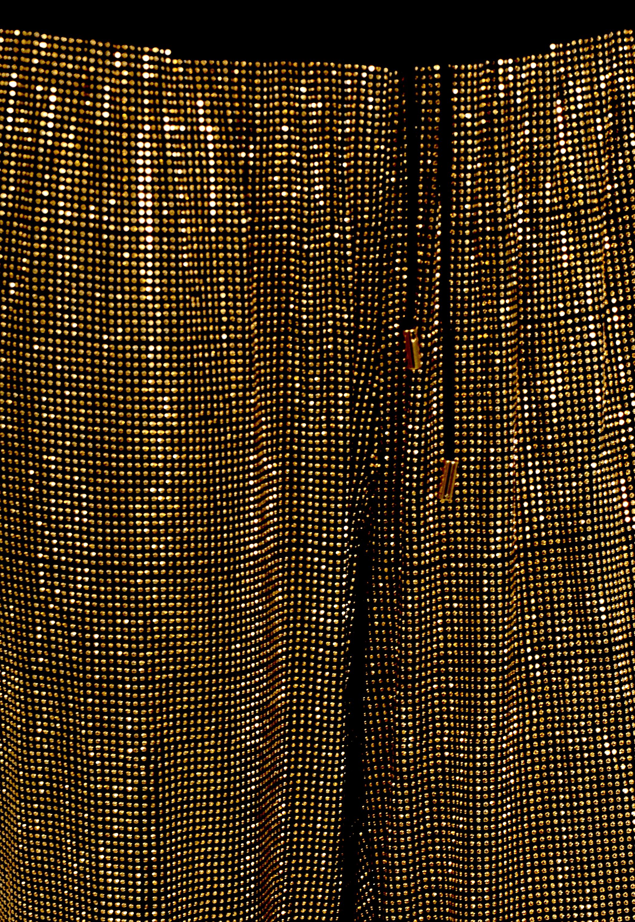 Gucci Vintage 2000s Black With Gold Crystal Stones Embellished Drawstring Pants In Excellent Condition For Sale In Antwerpen, Vlaams Gewest