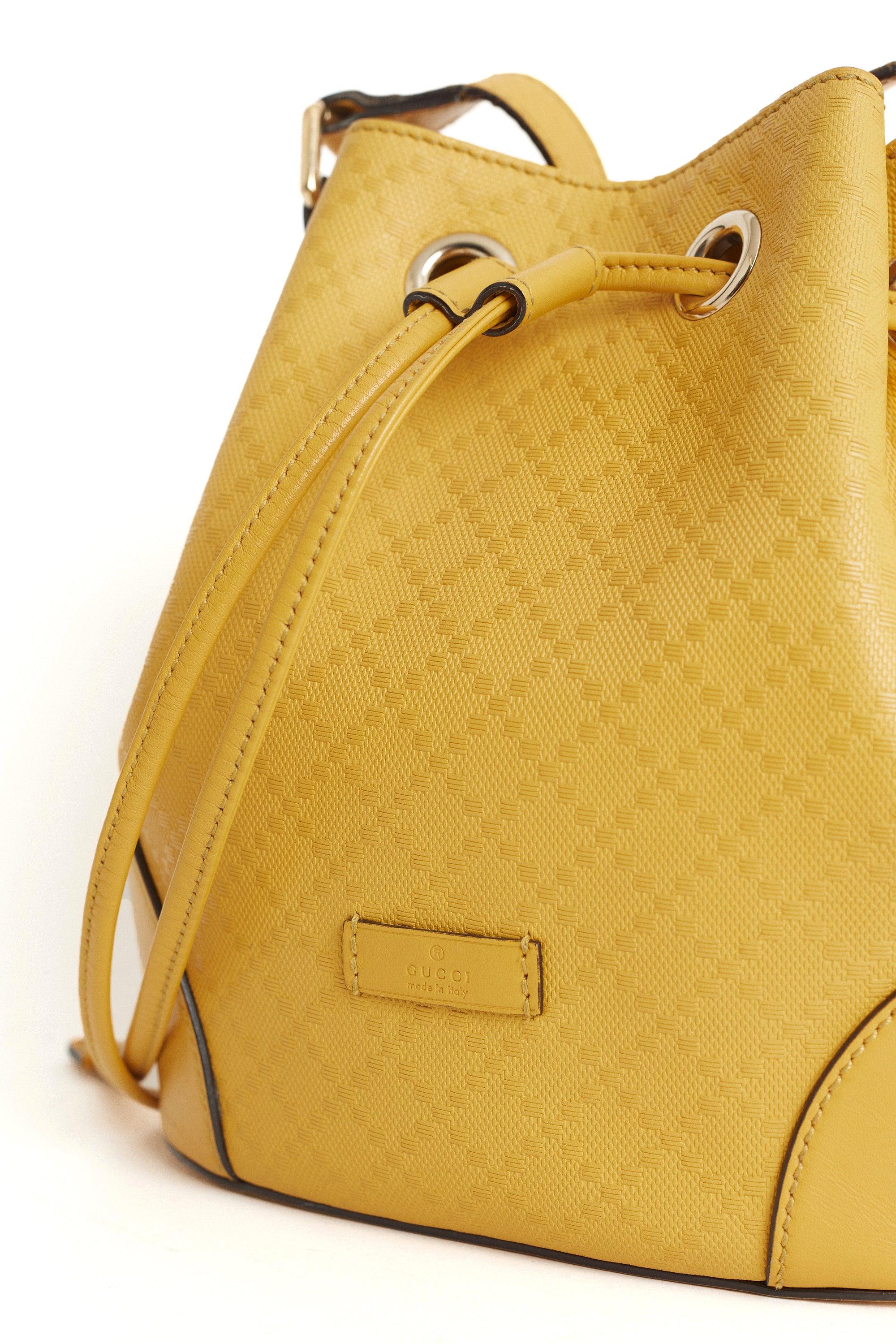 Orange Gucci Vintage 2000’s Diamante Embossed Bucket Bag