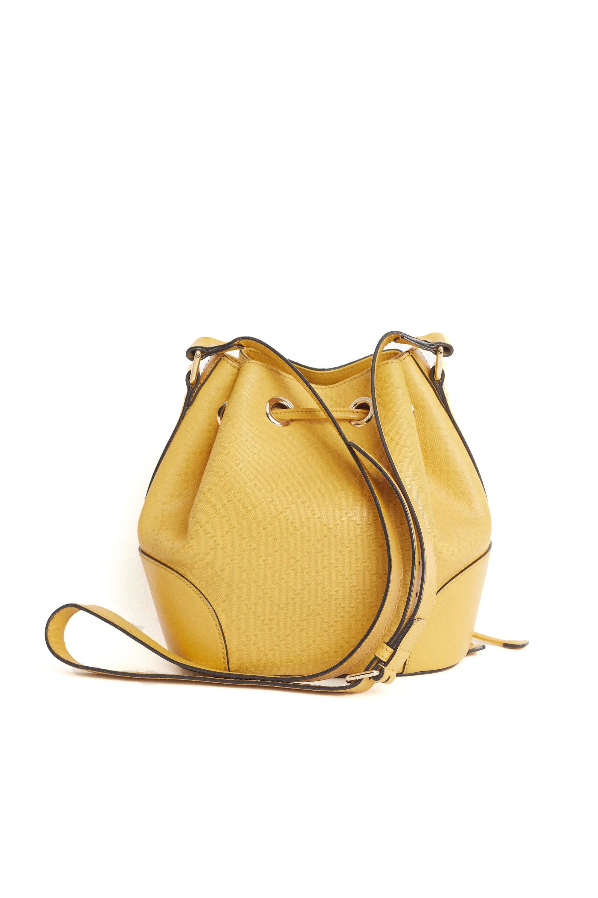 Gucci Vintage 2000�’s Diamante Embossed Bucket Bag In Excellent Condition In London, GB