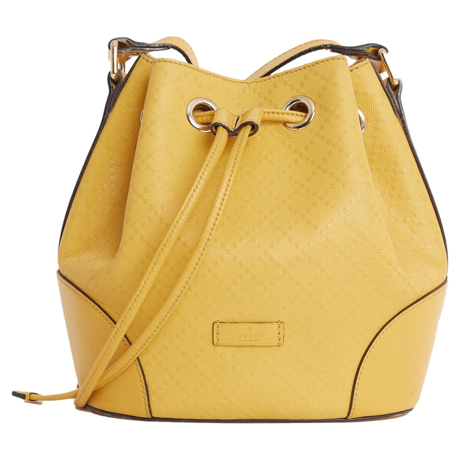 Gucci Vintage 2000’s Diamante Embossed Bucket Bag