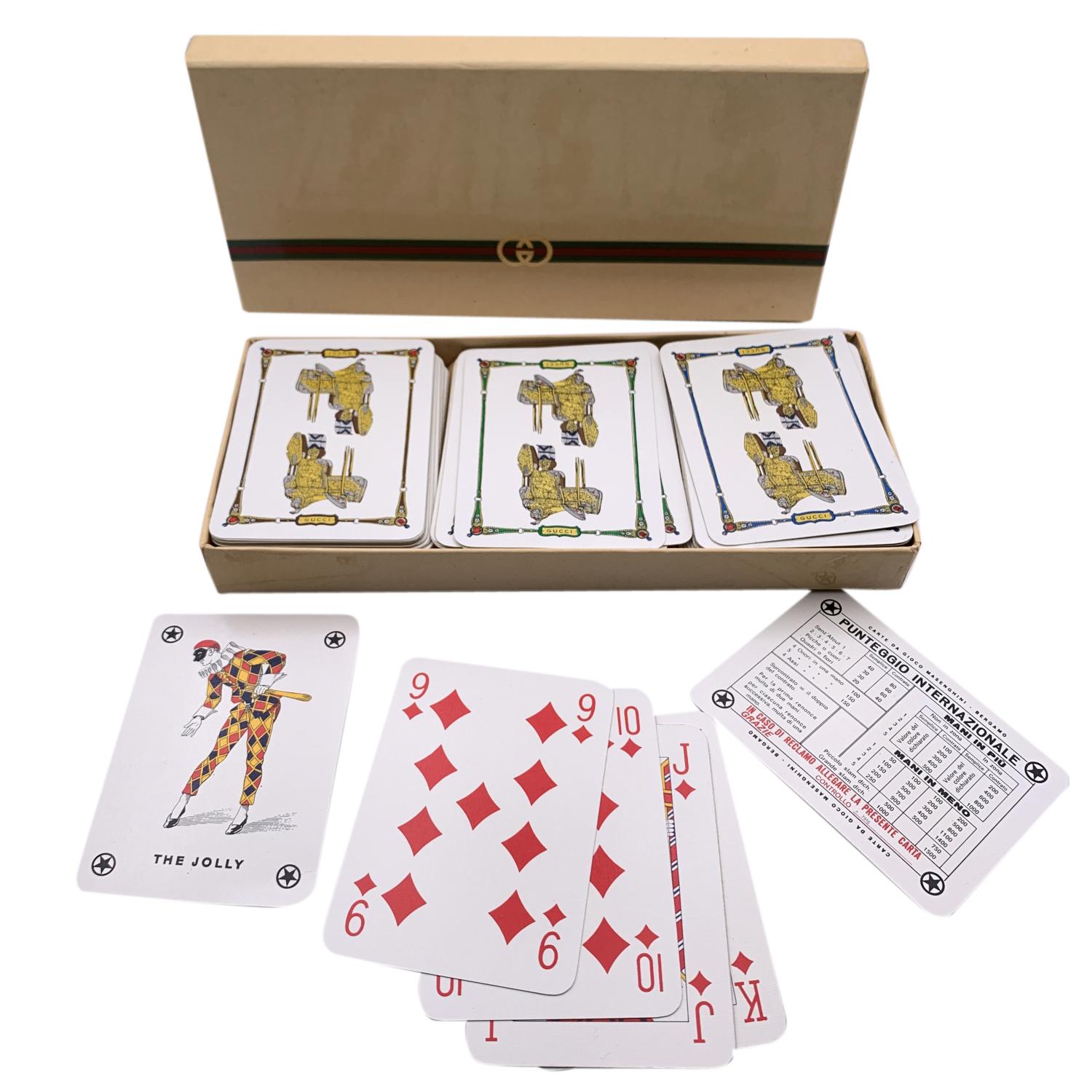 Gucci Playing Cards - 4 For Sale on 1stDibs | gucci playing cards set, gucci  playing cards price, vintage gucci playing cards