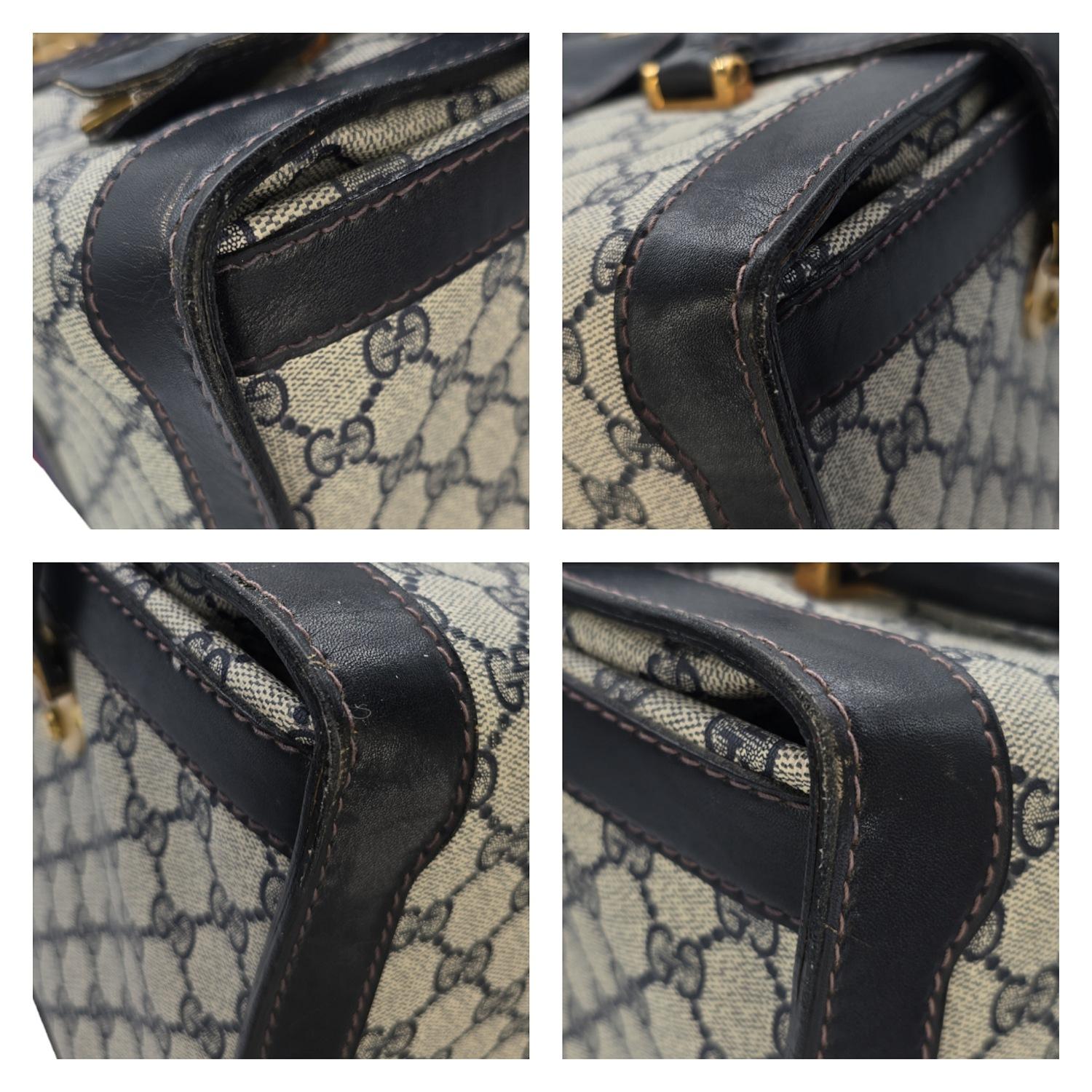 Gucci Vintage 3-lock Train Case Travel Bag Luggage 7