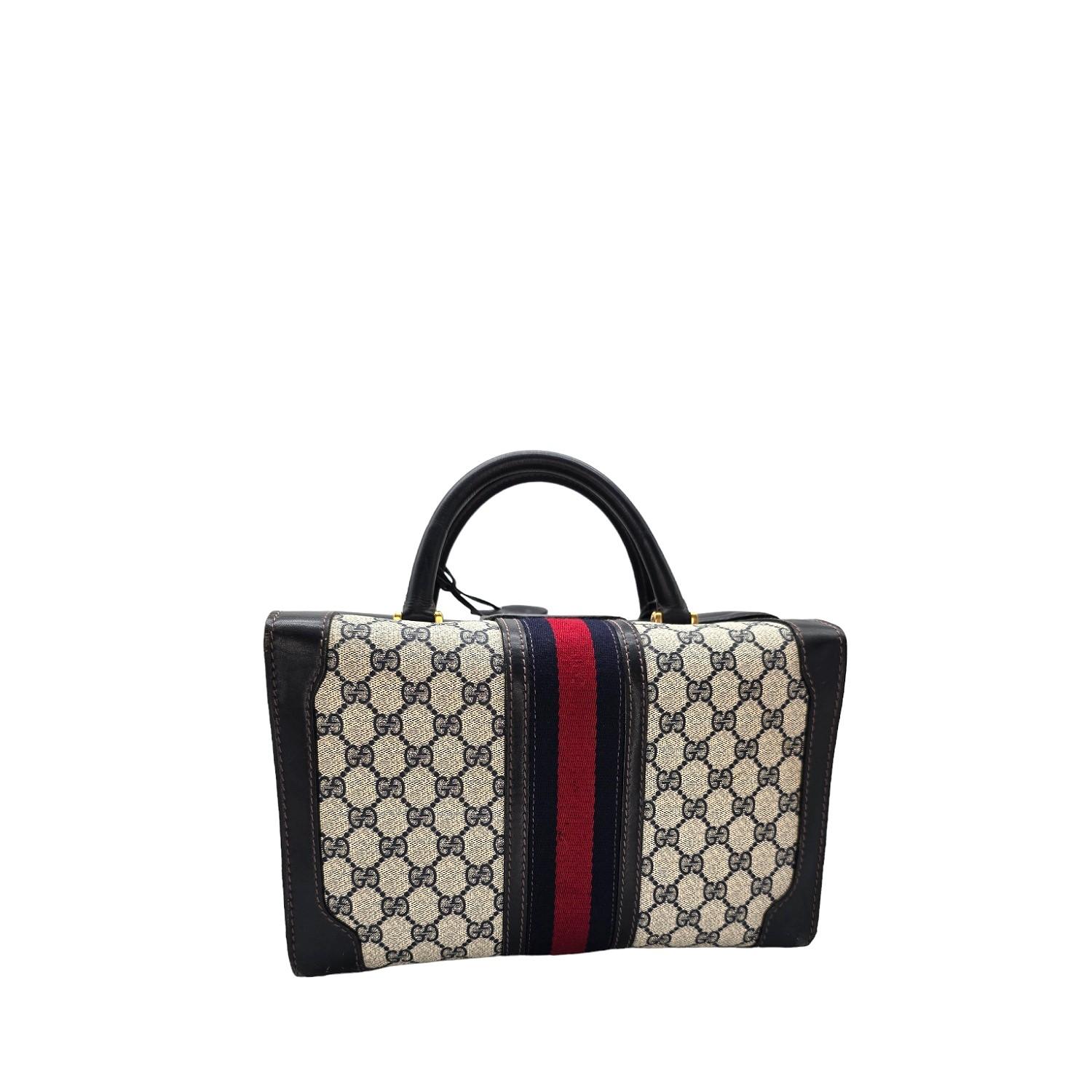 Gucci Vintage 3-lockige Reisetasche/Gepäcktasche mit Zugetui im Zustand „Gut“ im Angebot in Scottsdale, AZ