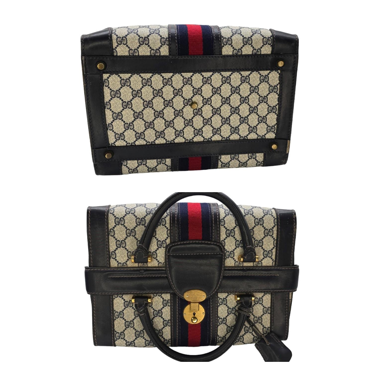 Gucci Vintage 3-lockige Reisetasche/Gepäcktasche mit Zugetui im Angebot 1