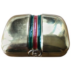 Gucci Vintage 70
s Enamel Stripe Pillbox in Original Gucci Box