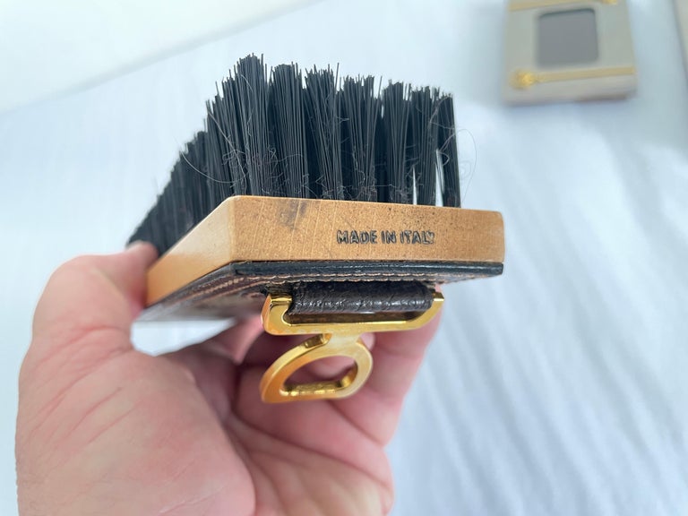 Gucci Vintage 70's Logo Horsebit Clothes Brush For Sale at 1stDibs