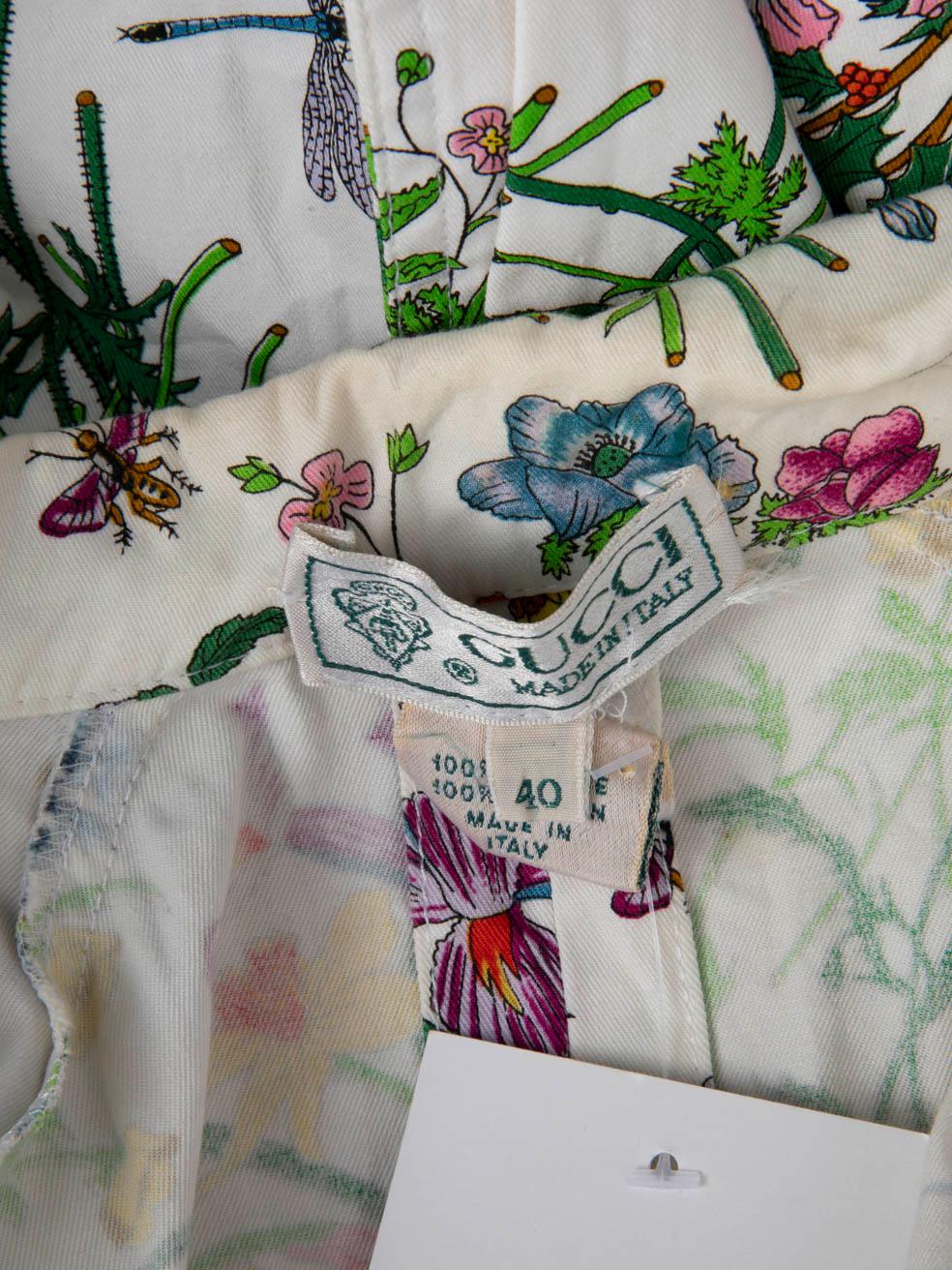Gucci Vintage 80er Jahre Wickelkleid mit Blumenmuster Größe S Damen
