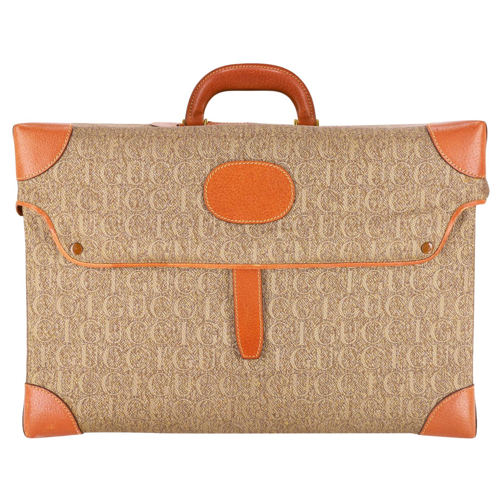 Vanity Case en toile avec logo 'Gucci' Vintage All-Over
