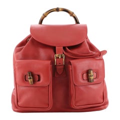 Gucci Vintage Bamboo Backpack Leather Medium