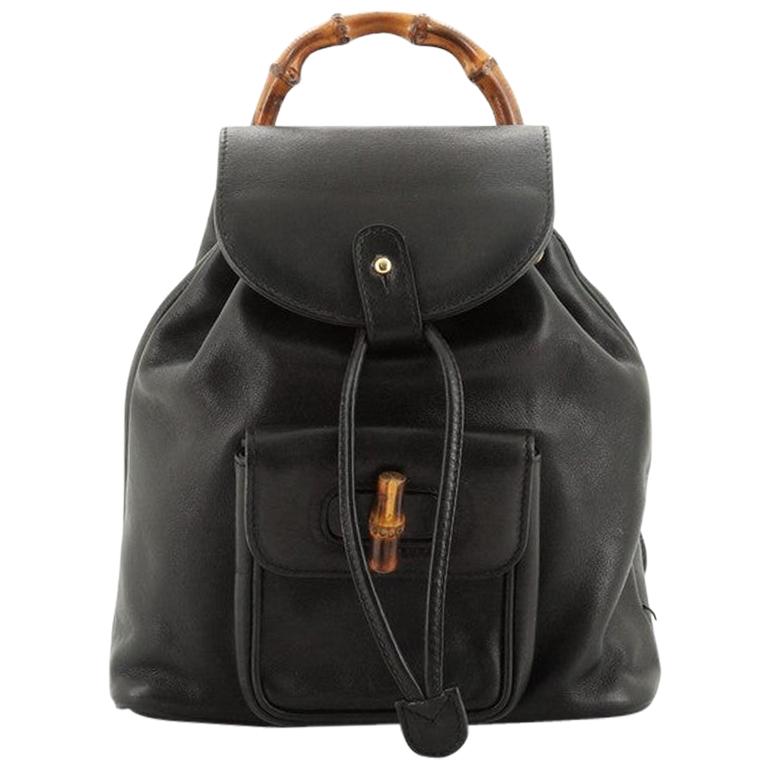 Gucci Vintage Bamboo Backpack Leather Mini