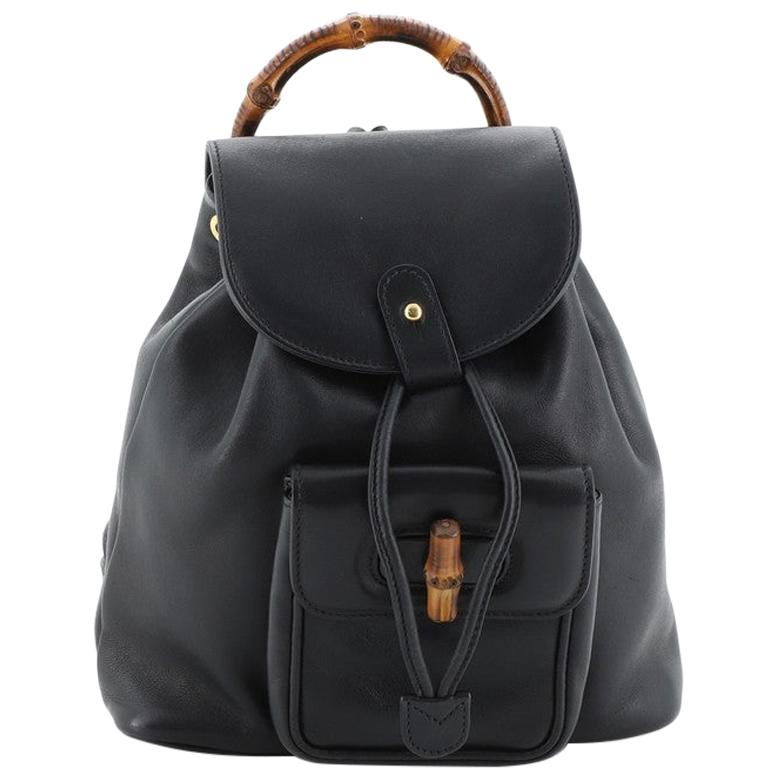Gucci Vintage Bamboo Backpack Leather Mini