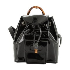 Mochila Gucci Vintage Bamboo Charol Super Mini